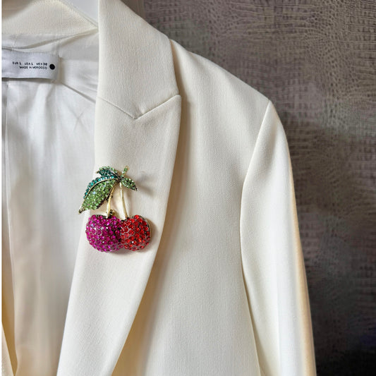 Cherry Bling Brooch