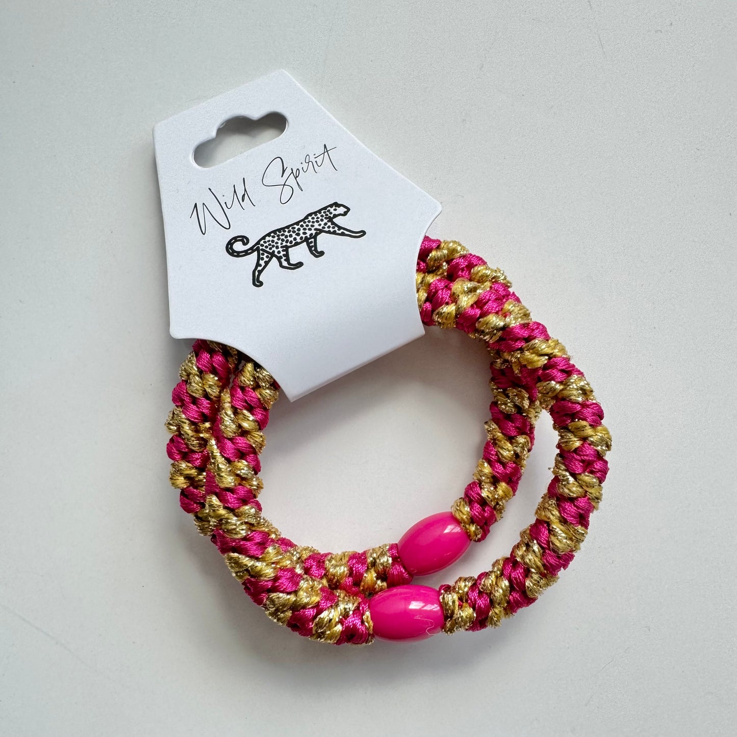 Pink & Gold Twisty Bobbles