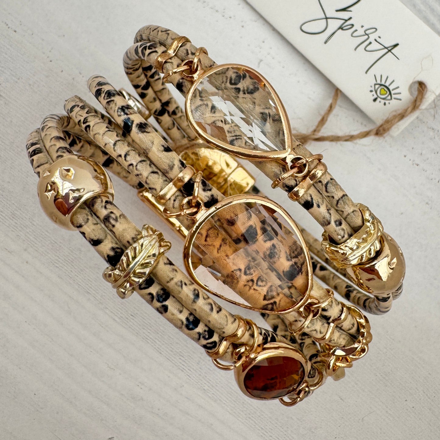 The Dalmatian Jewel Boho Cuff (Pre-Order Del mid Aug)