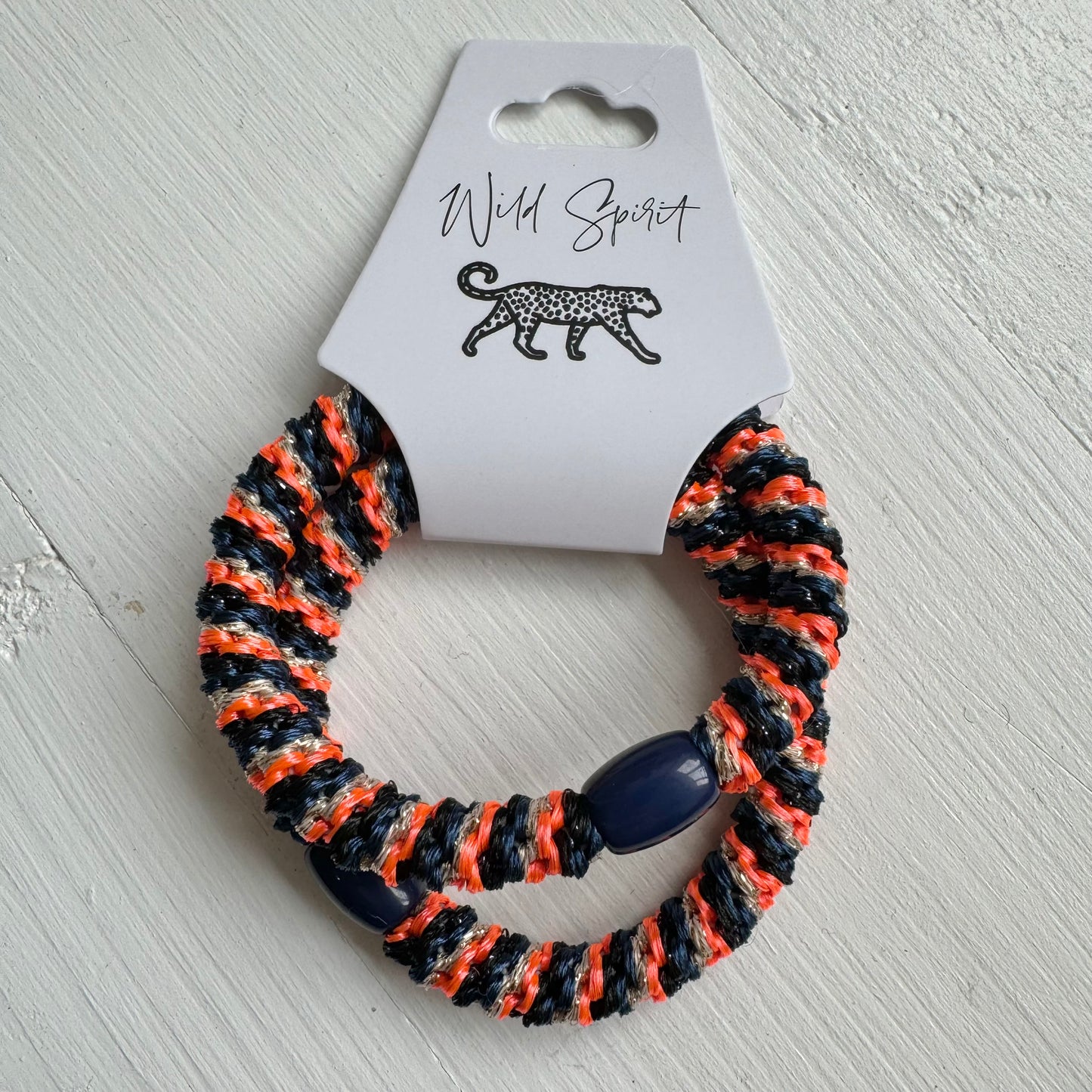 Orange & Navy Twisty Bobbles