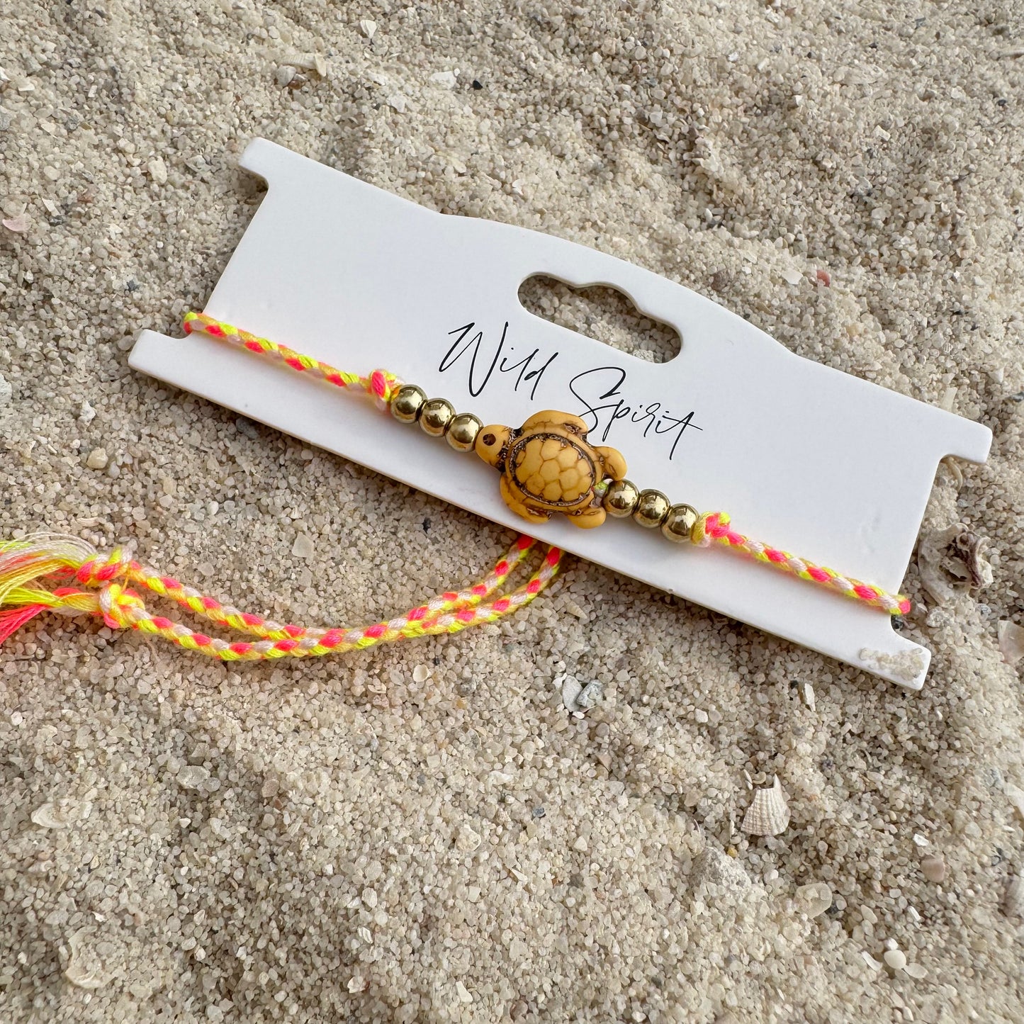 Yellow Turtle Anklet/Bracelet (Pack of 2)