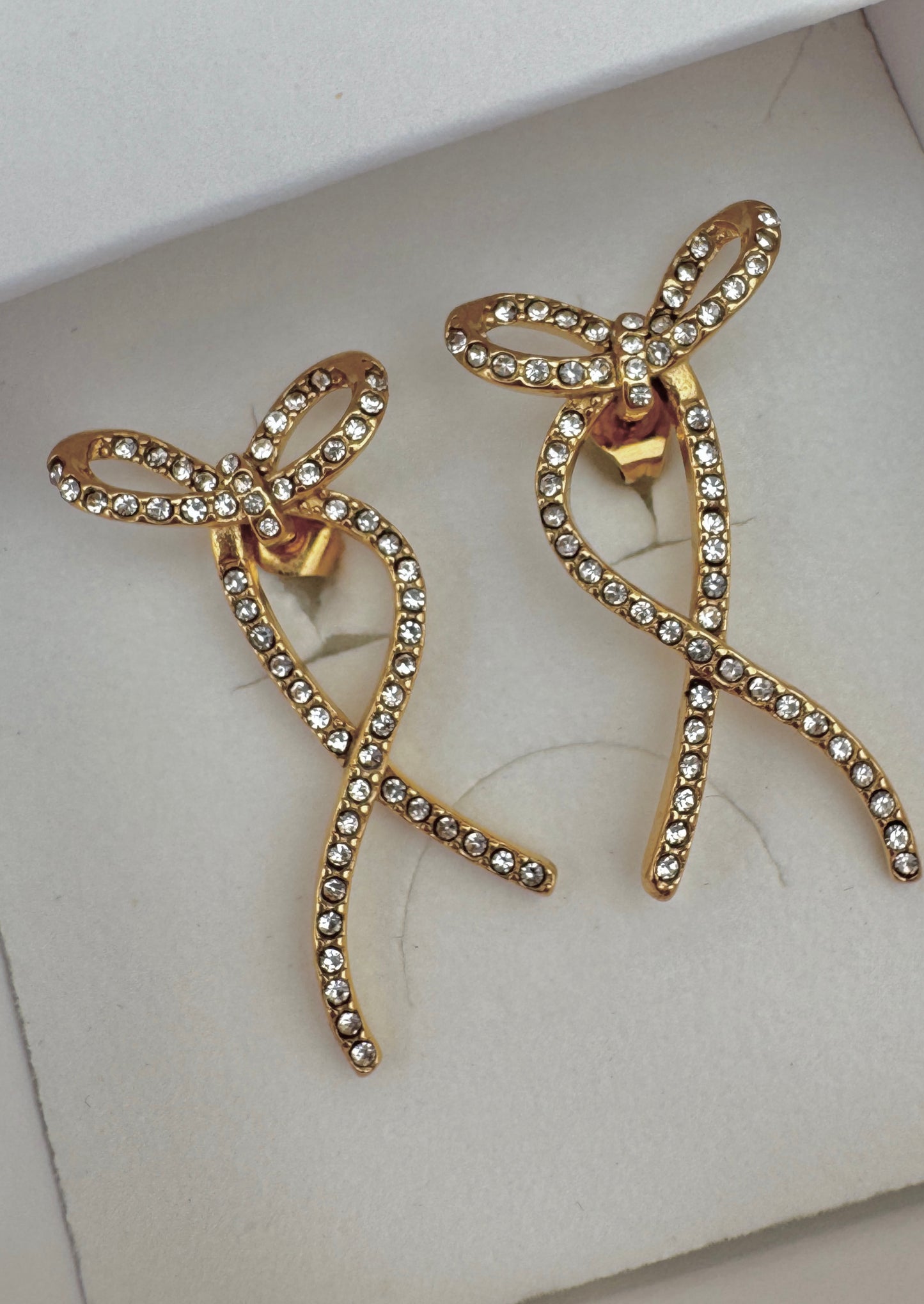 The Bling Bow Earrings (Pre-Order Del end Aug)
