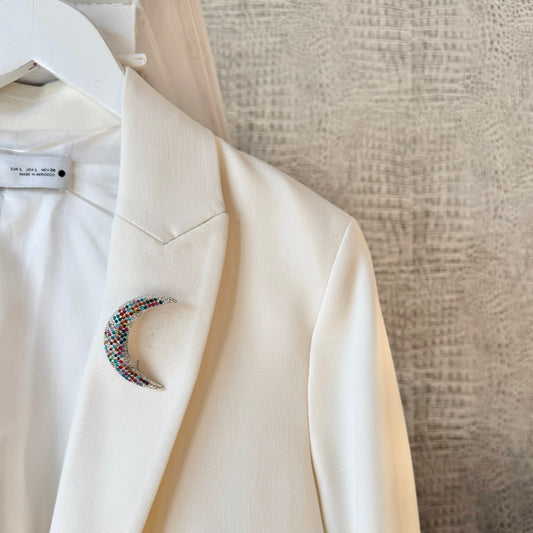 Crescent Moon Brooch