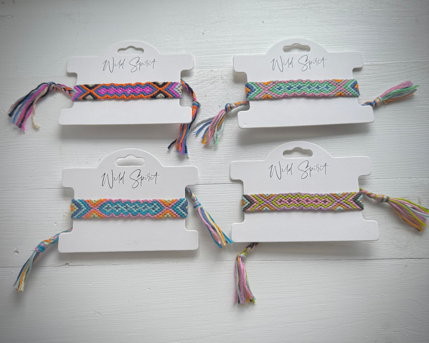 Mixed Pack of 4 Woven Bracelets