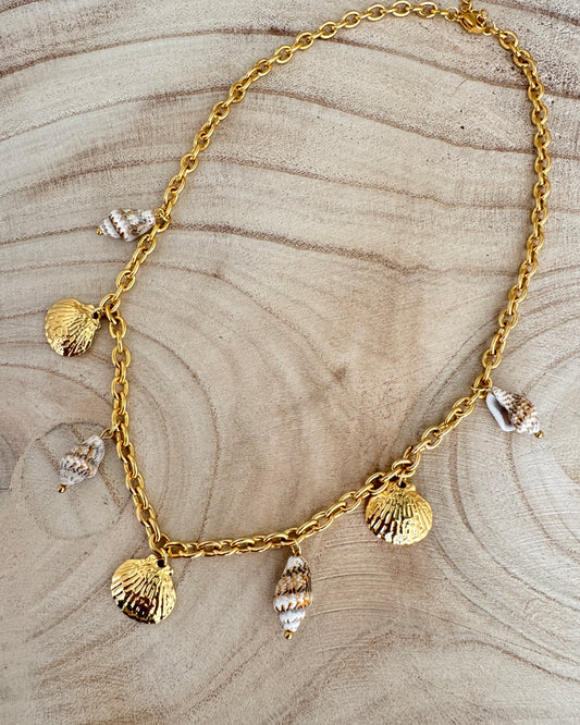 The Ocean Whispers Gold Plated Waterproof Necklace