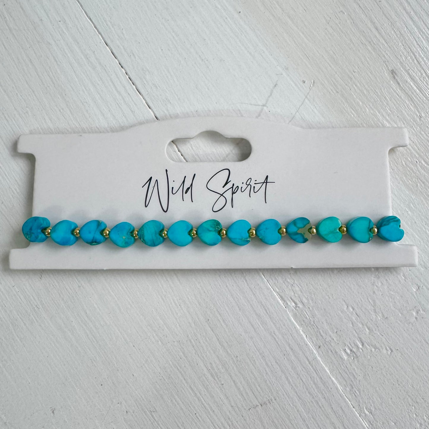 Blue Jasper Mini Heart Bracelet