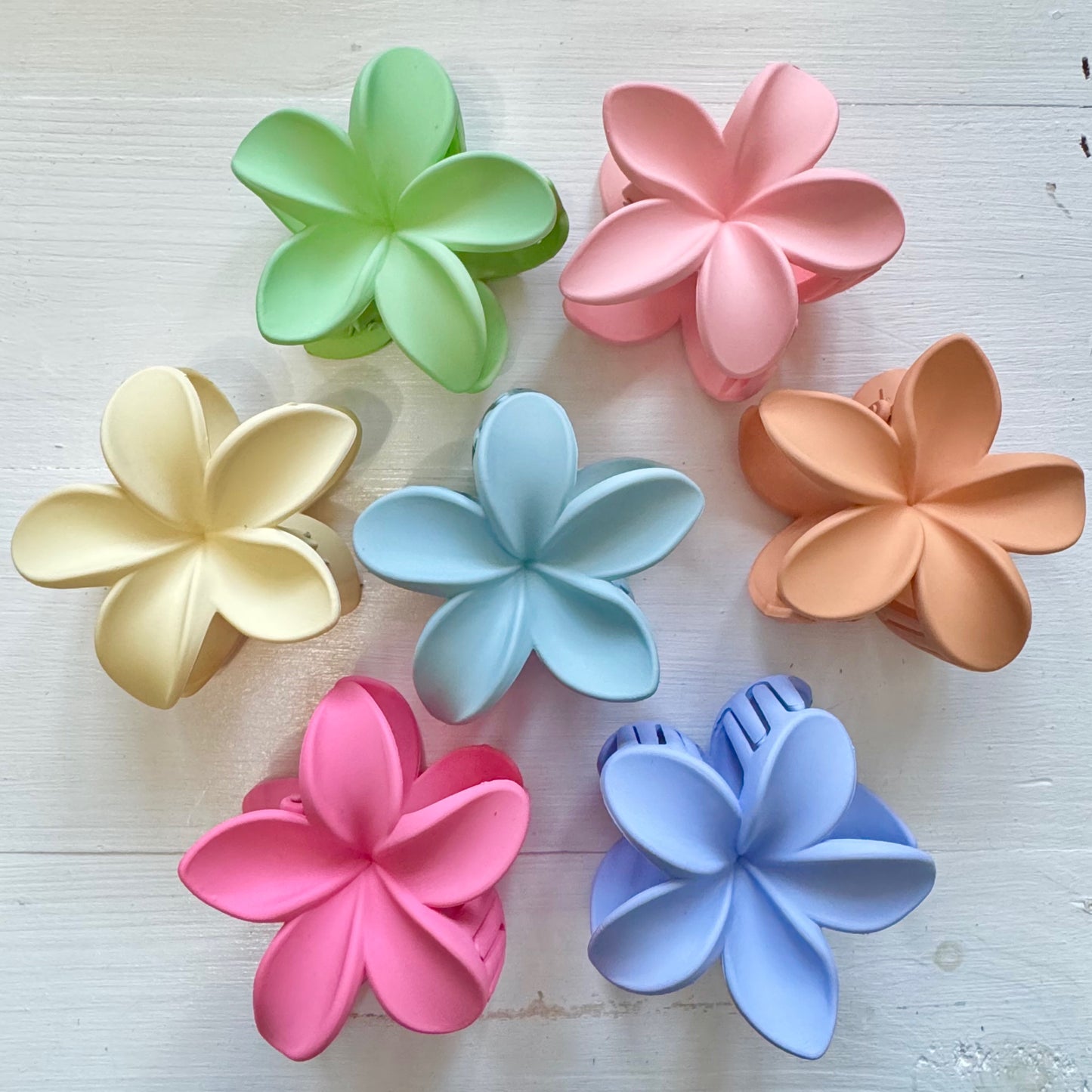 Large Flower Hair Claws (7 Pack)