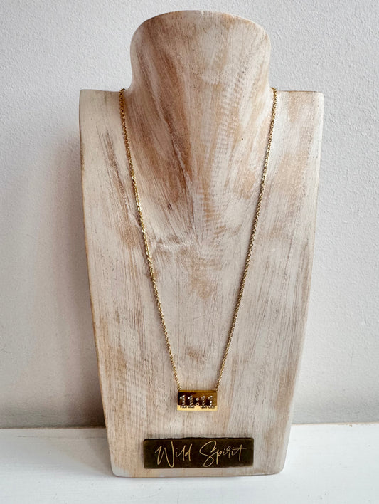 Waterproof Gold Plated 11:11 Necklace