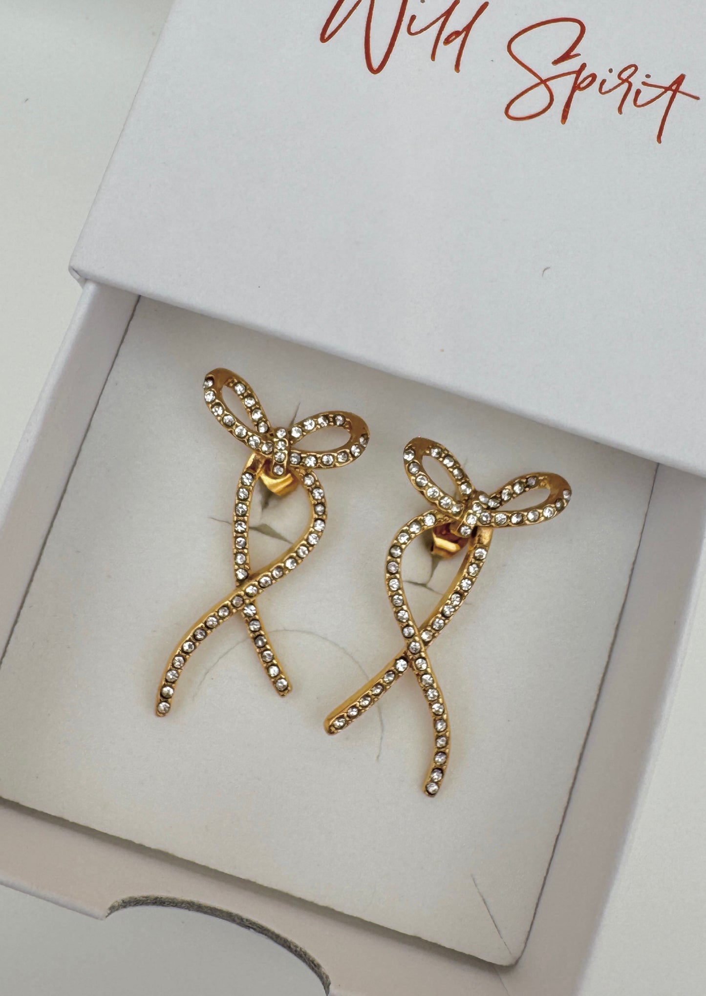 The Bling Bow Earrings (Pre-Order Del end Aug)