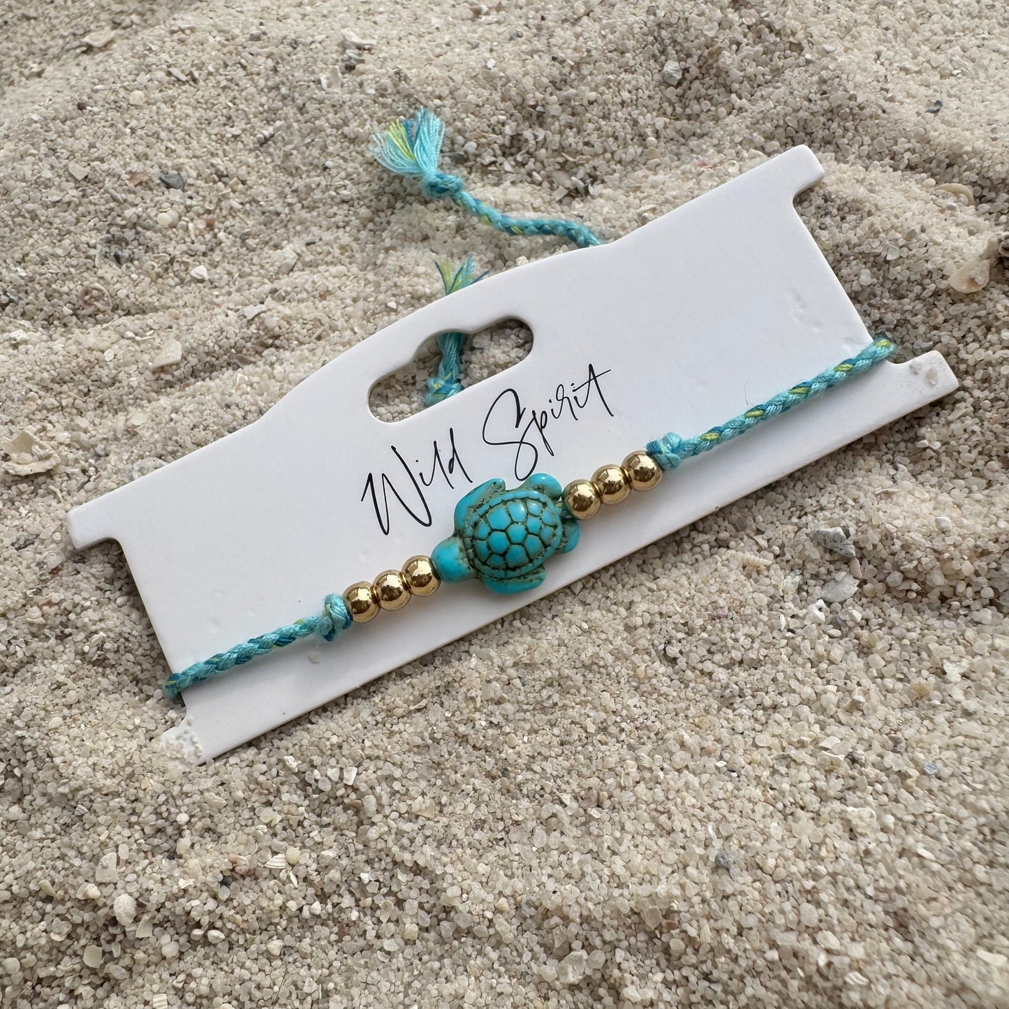 Turtle Charm Woven Bracelet / Anklet – Adjustable & Colourful (Mixed Pack of 8)