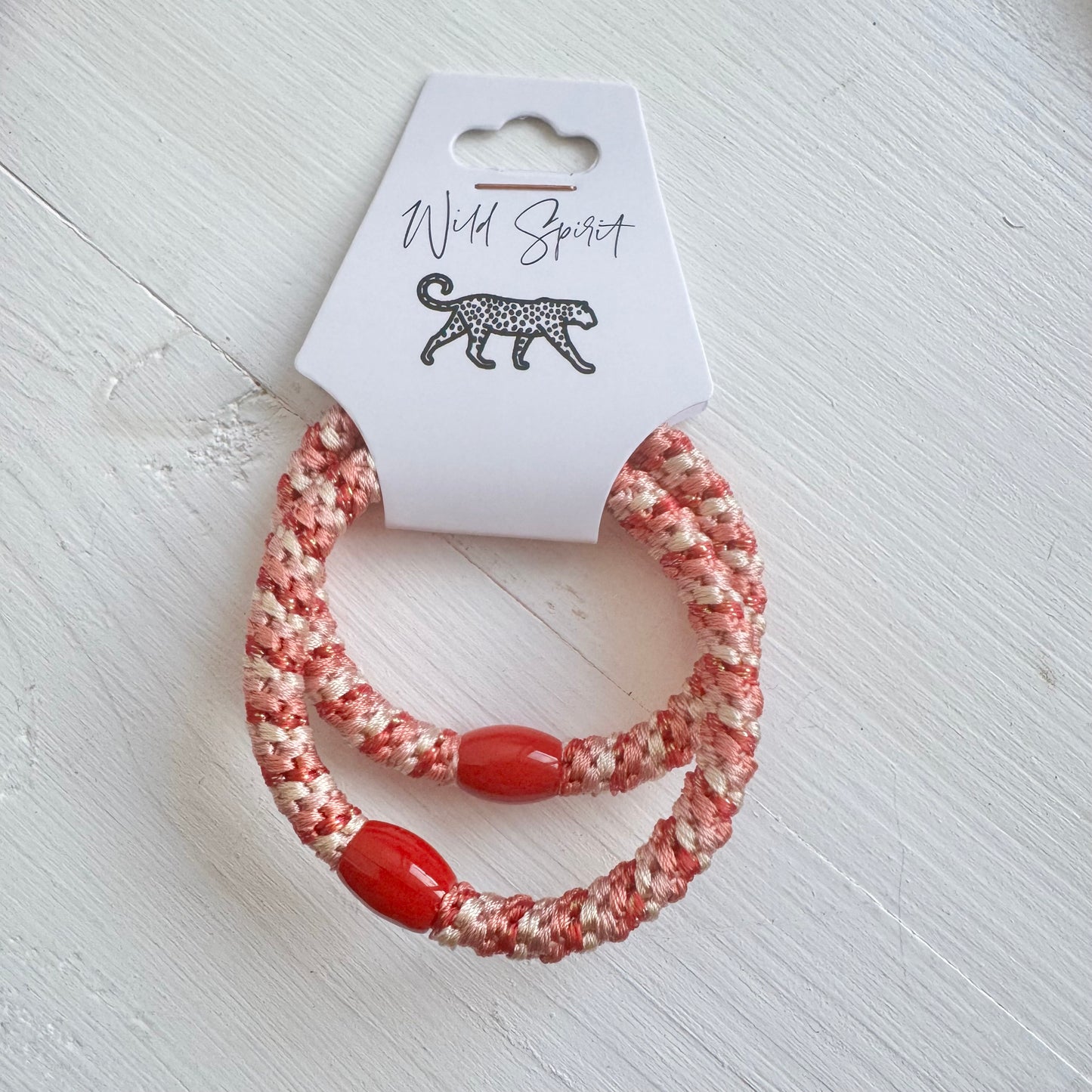 Coral & Cream Twisty Bobbles
