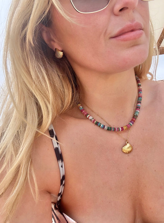 The Cassie Gold Plated Waterproof Shell Earrings