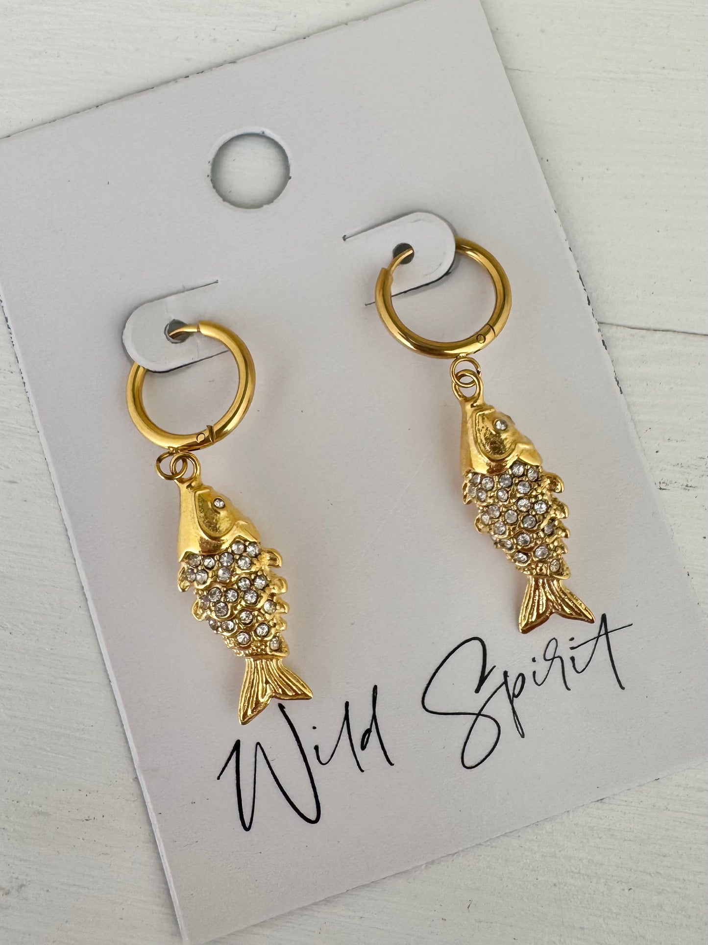 Shimmerfish Gold Earrings