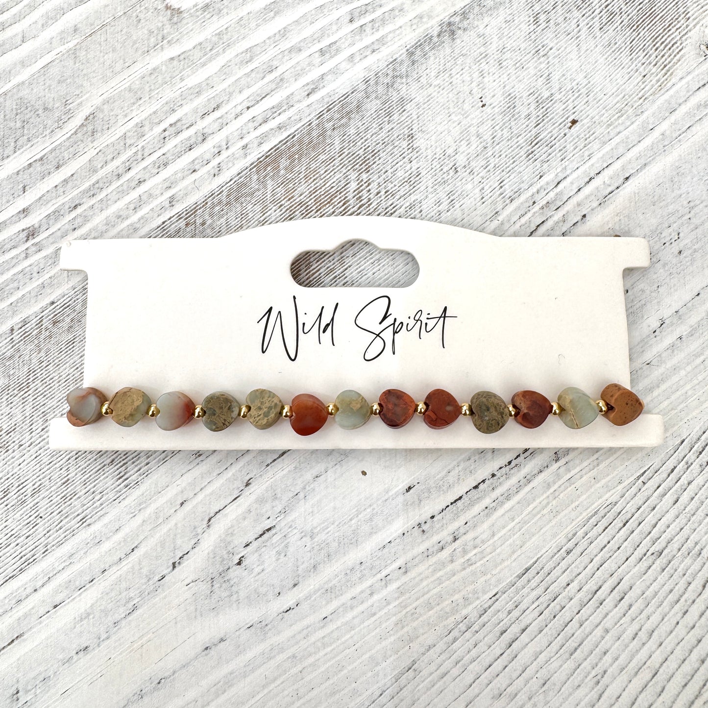 The Shoushan Jasper Mini Heart Bracelet