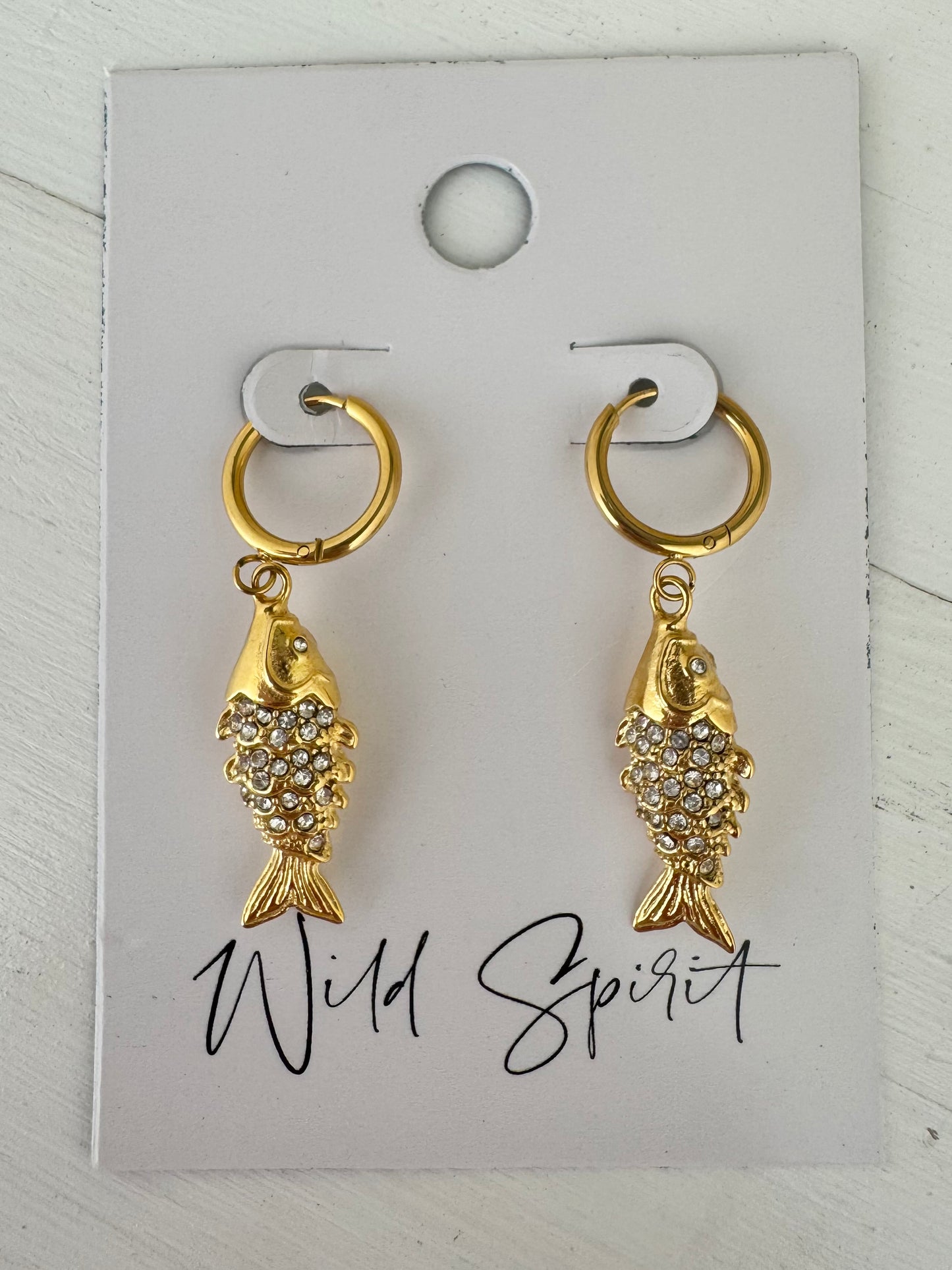 Shimmerfish Gold Earrings