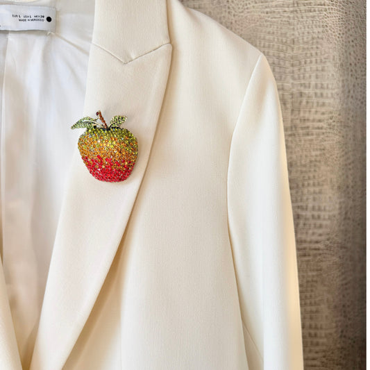 Big Red Apple Brooch