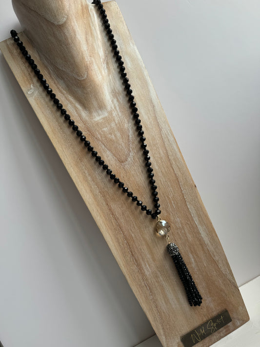 The Black Tassel Necklace