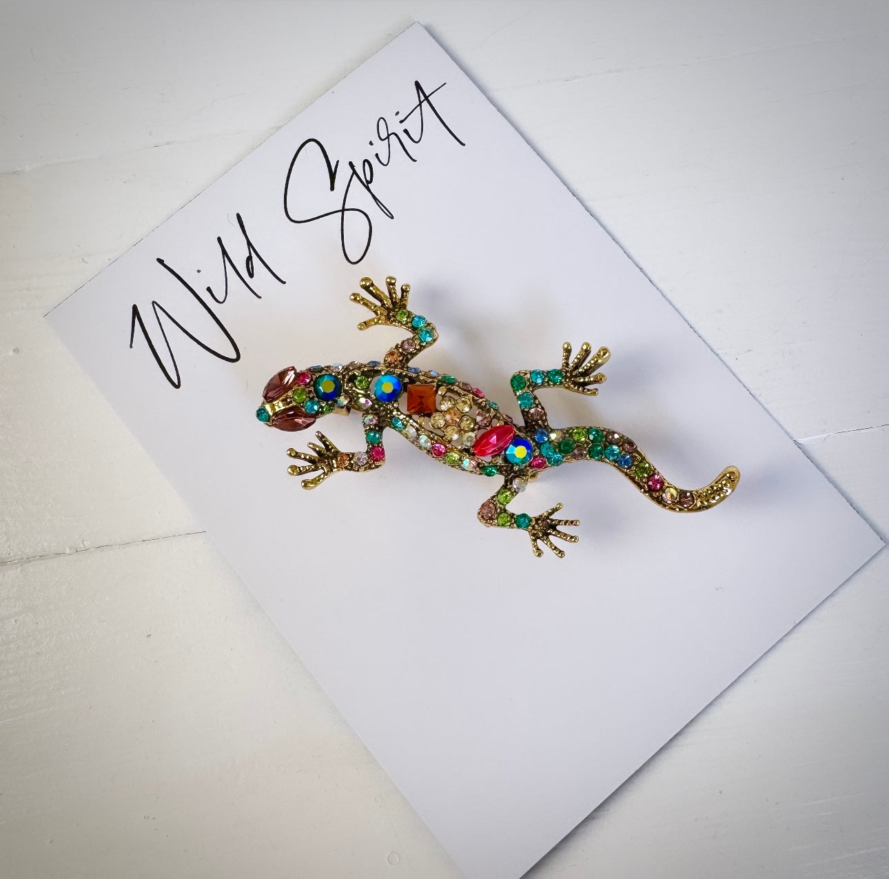 Gecko Jewel Brooch