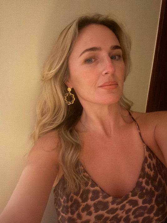 Grey 'Cleo' Sparkly Crystal Drop Earrings