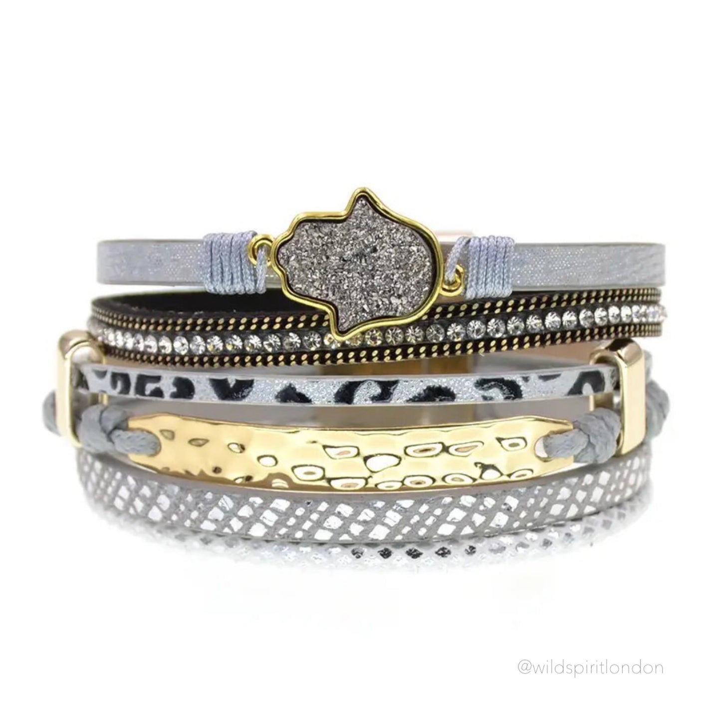 Silver Mellow Boho Cuff Bracelet