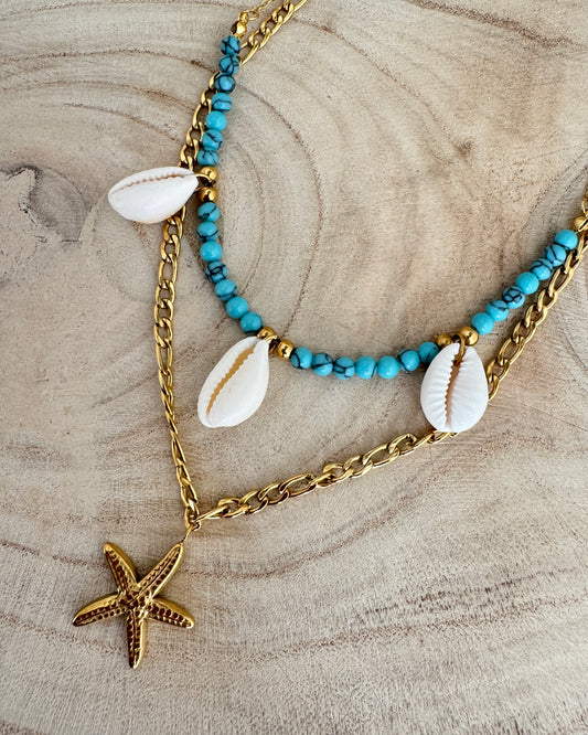 The Cali Shell Gold Plated Waterproof Necklace