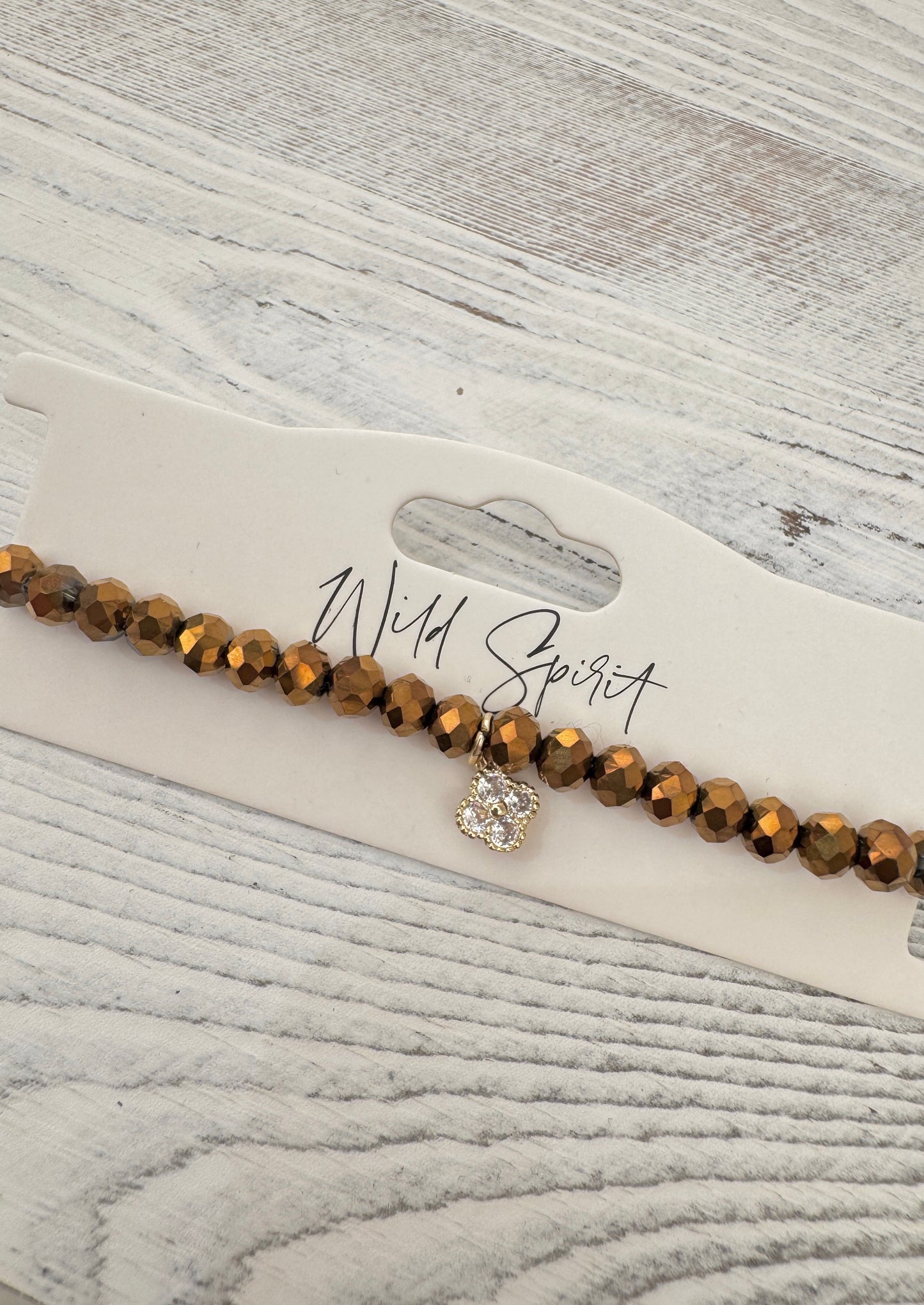Bronze Clover Twilight Charm Bracelet
