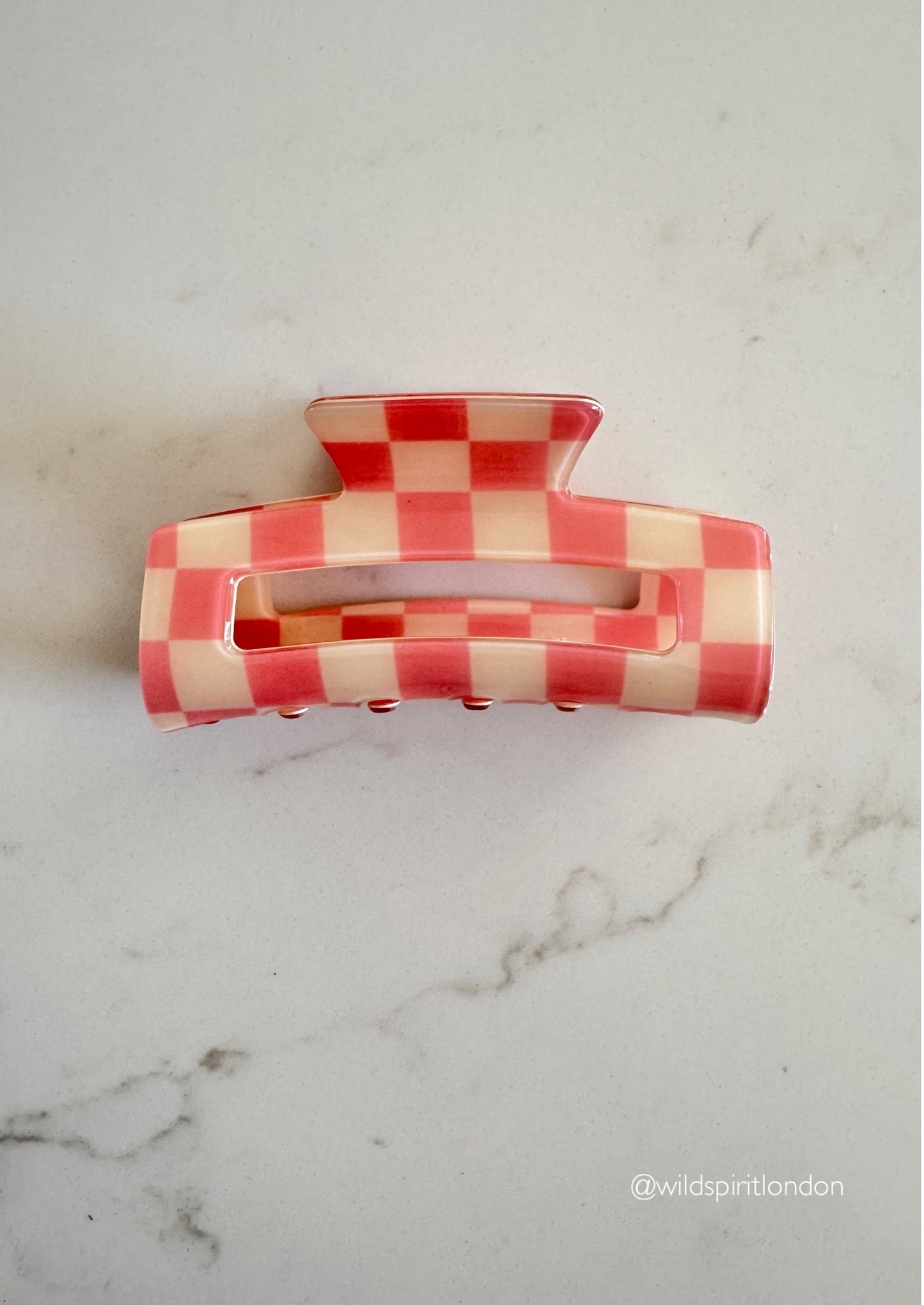 Checker Board Print Hair Claws (Mix 3 Pack)