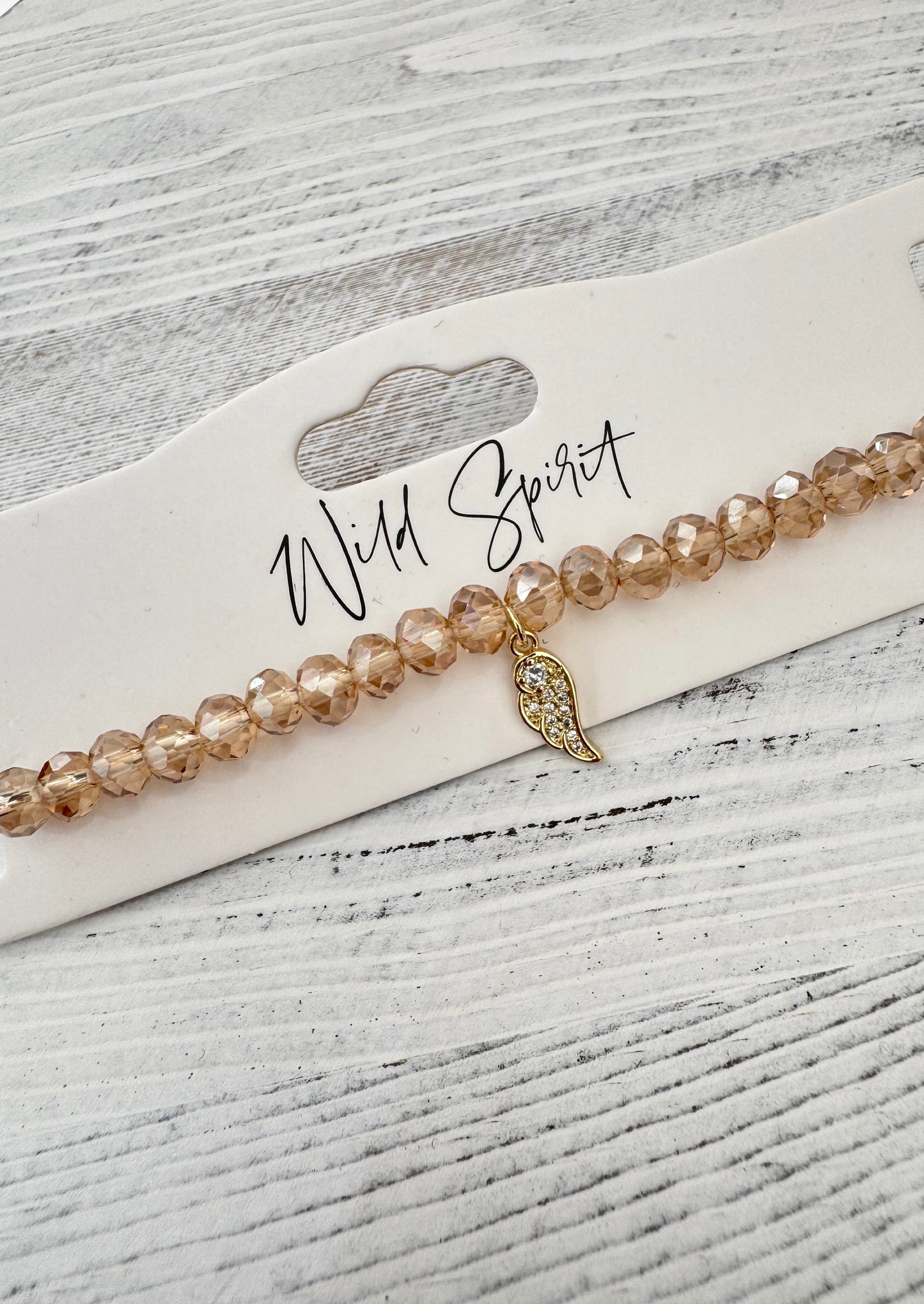 Gold Wing Twilight Charm Bracelet