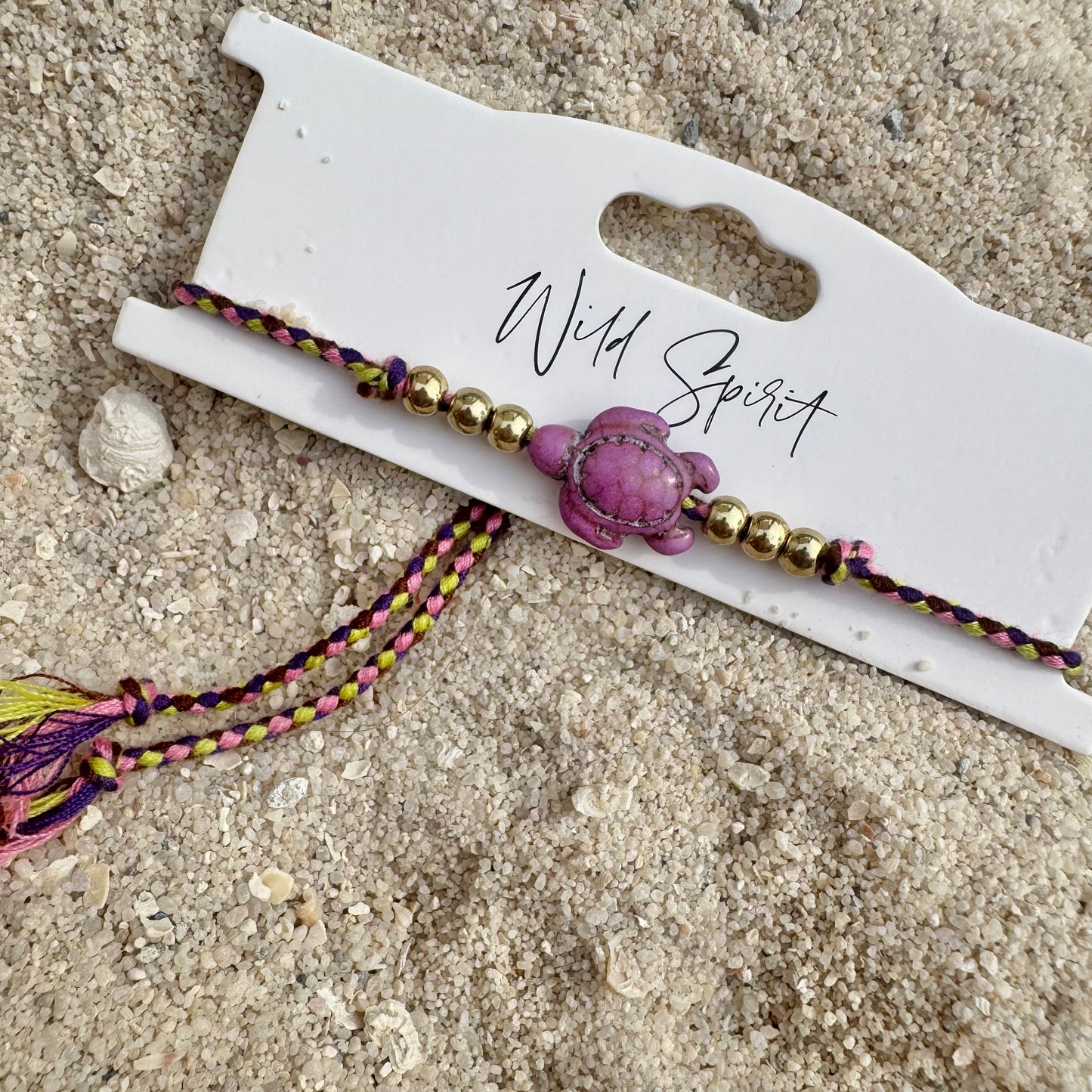Purple Turtle Anklet/Bracelet (Pack of 2)