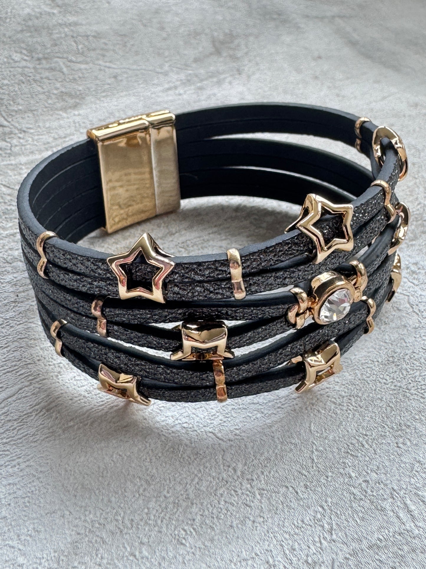 The Black Starlight Boho Cuff