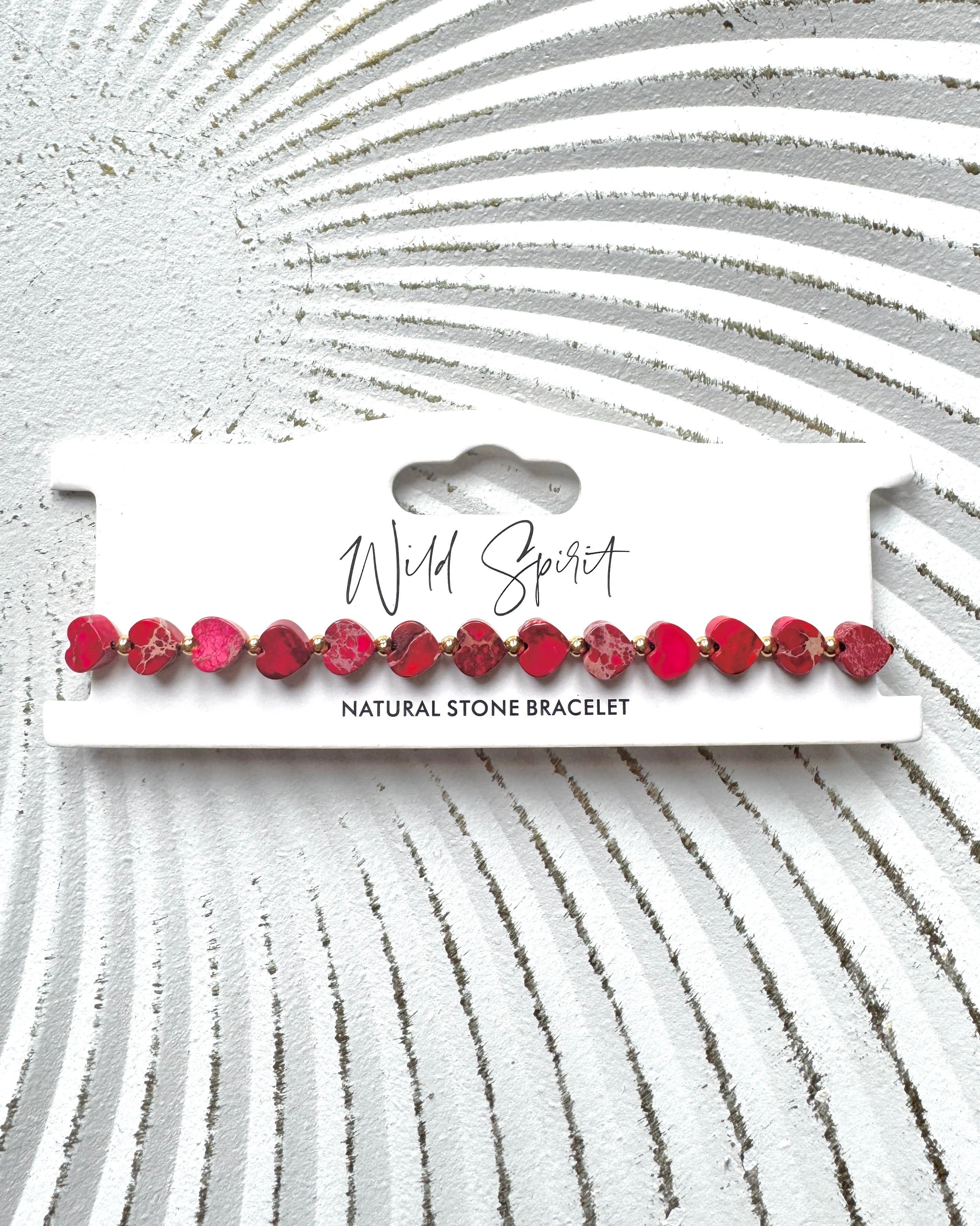 EASE DESIGN ストーンハートのペア Red Jasper Mini Heart Bracelet – WILD SPIRIT B2B