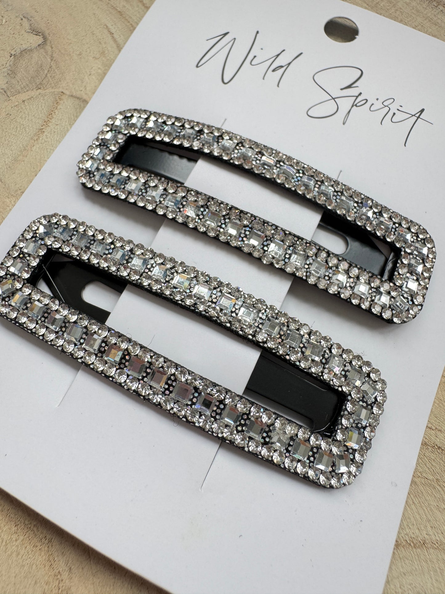 Rectangle Sparkle Set of 2 Hair Slides (Pack of 5)