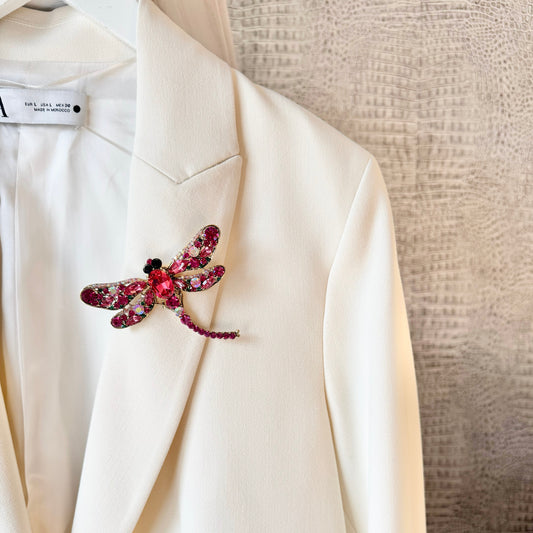 The Giant Pink Dragonfly Brooch
