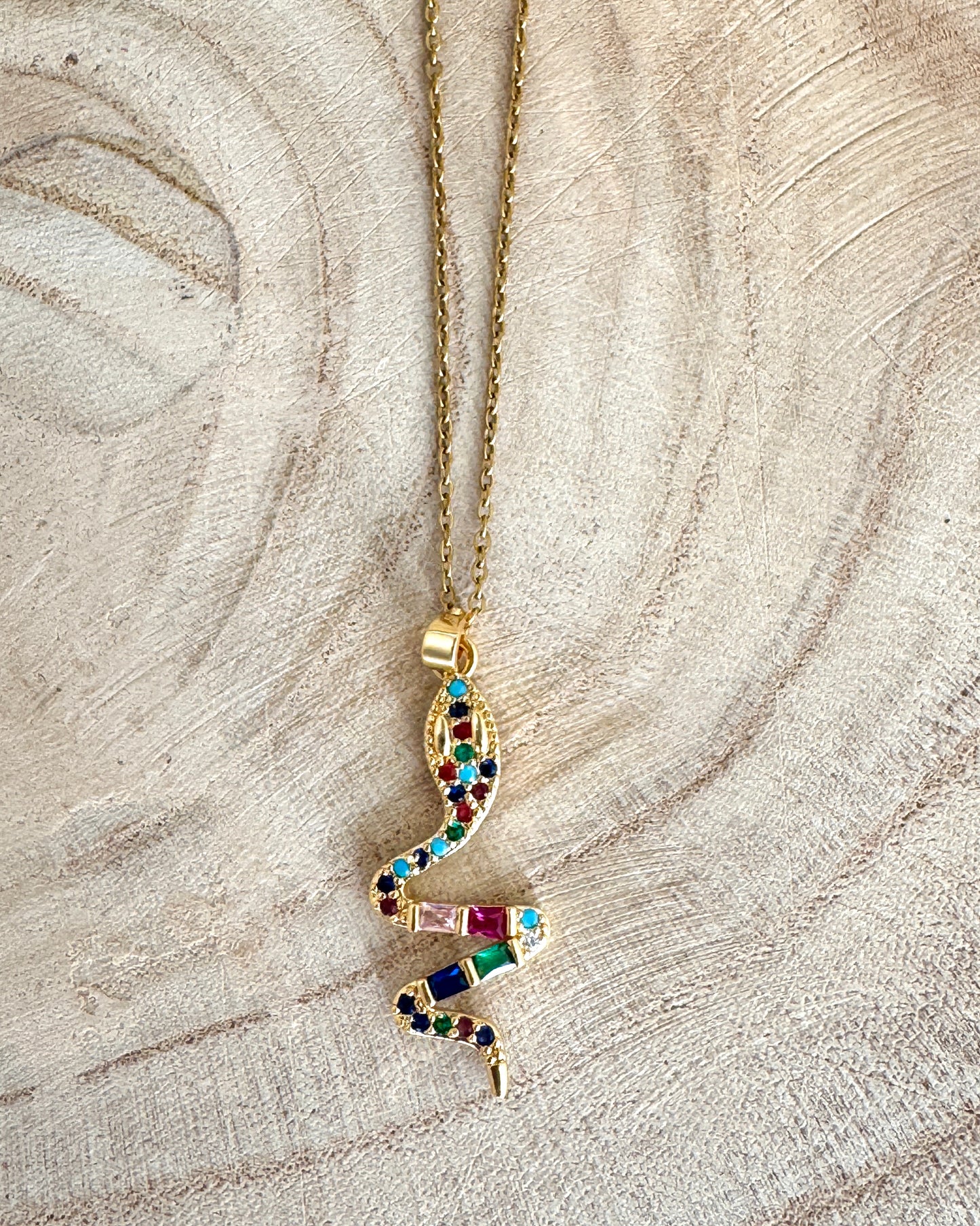 The Enchanted Snake Gold Plated Waterproof Necklace