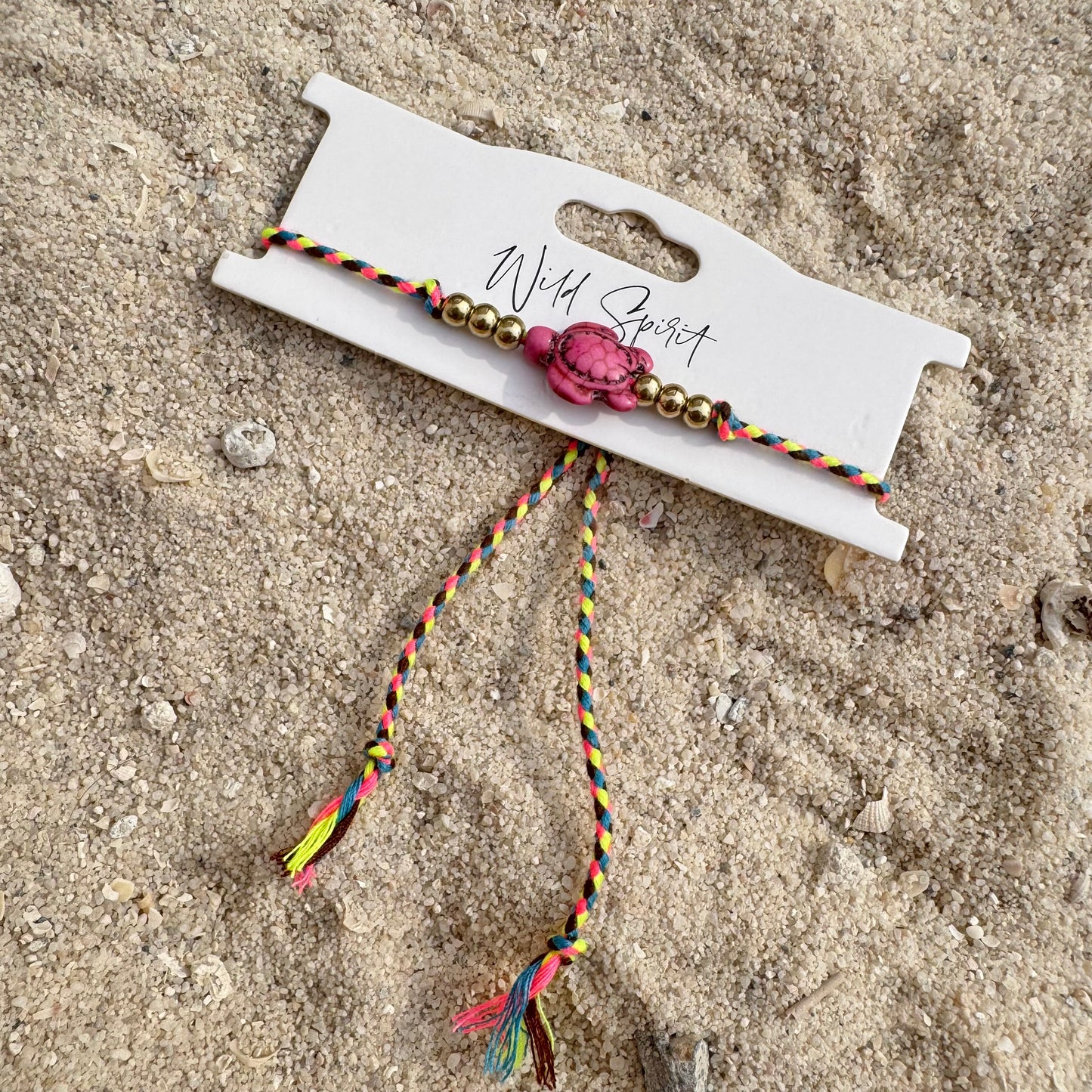 Turtle Charm Woven Bracelet / Anklet – Adjustable & Colourful (Mixed Pack of 8)