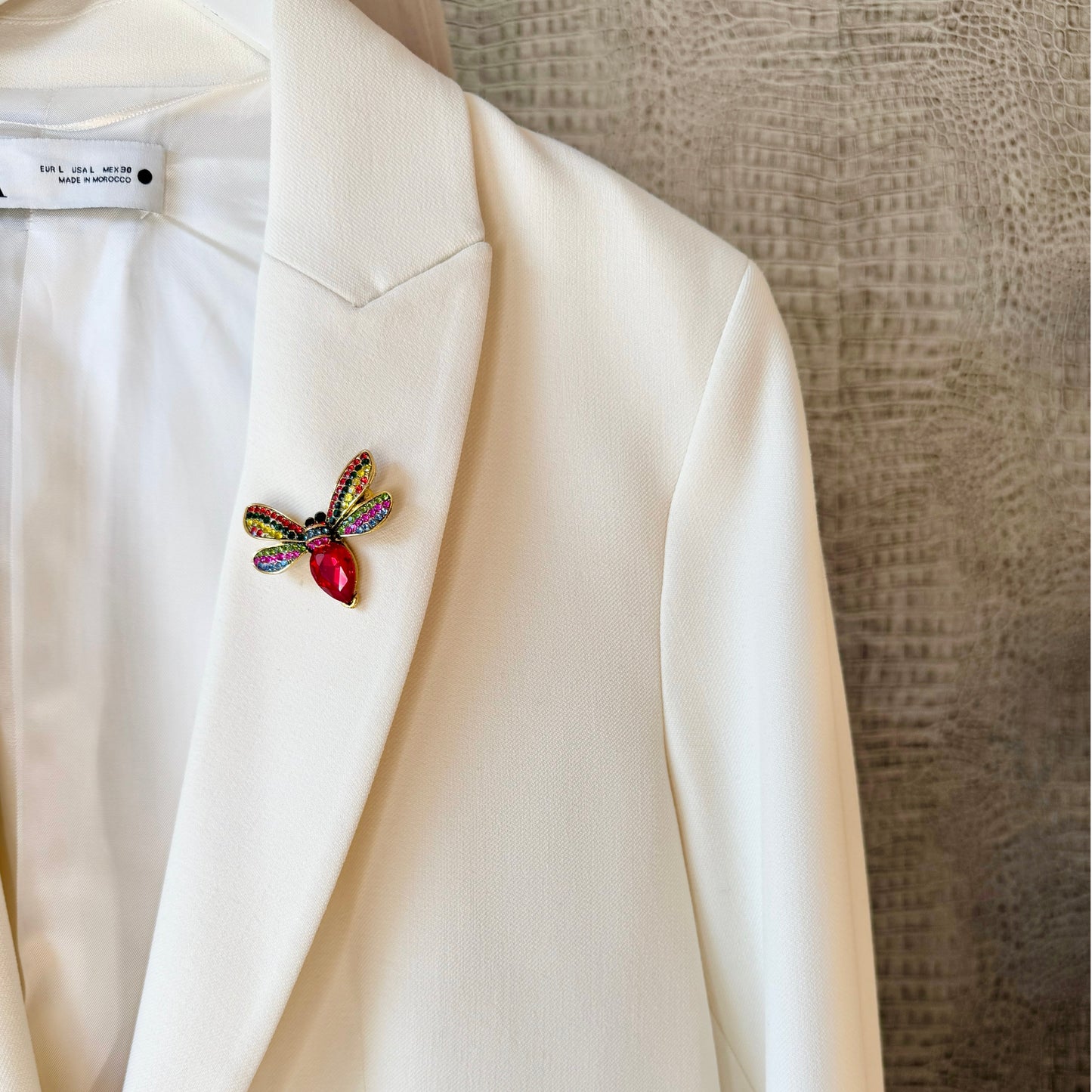 Red Bee Brooch