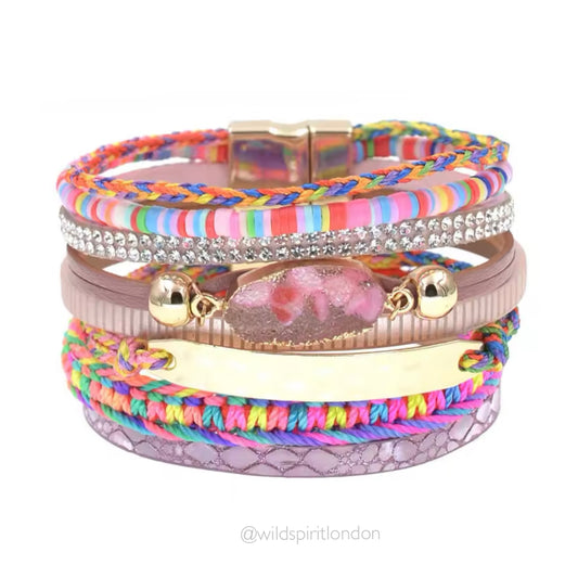 Pink Fiesta Boho Cuff