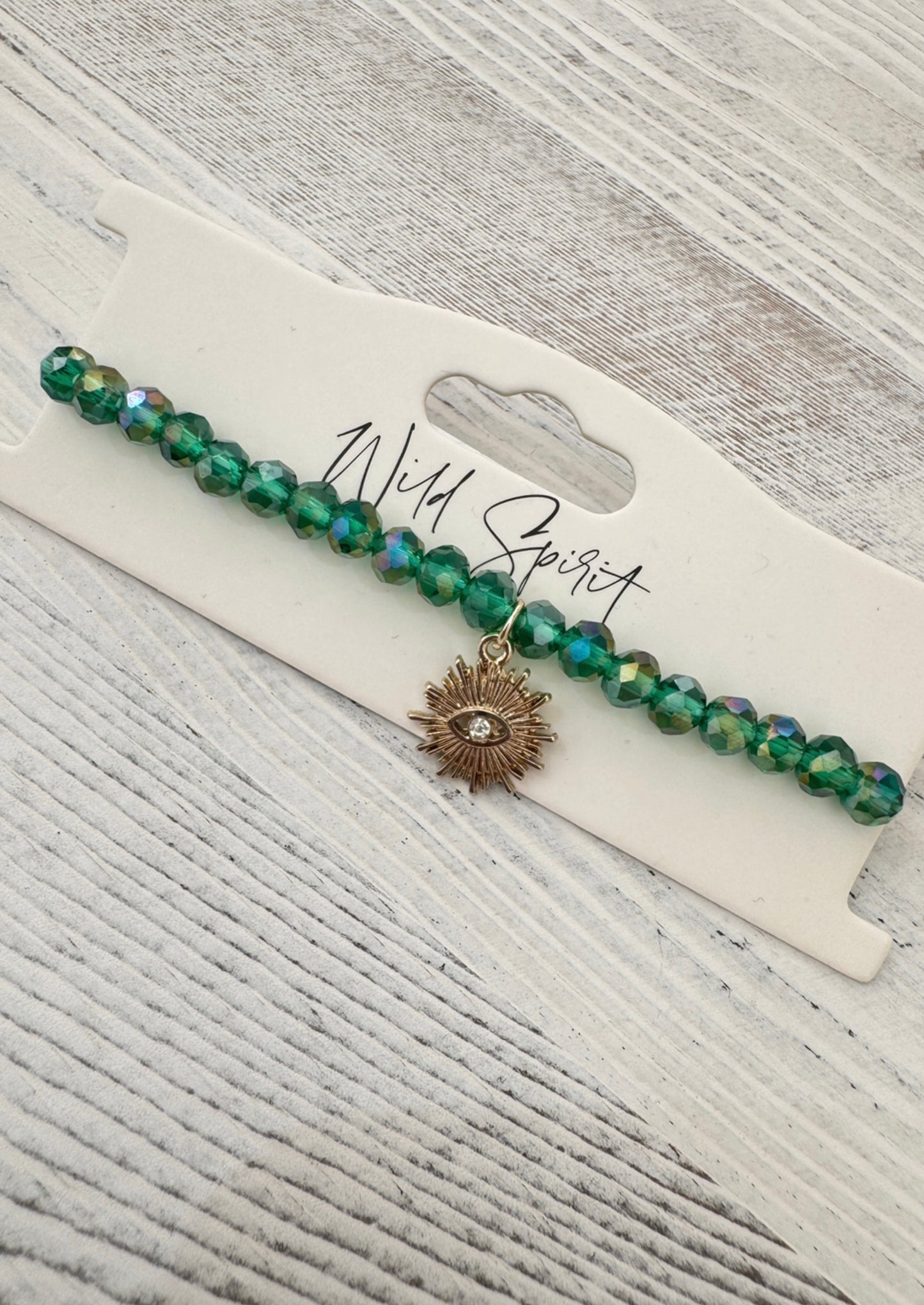 Green Eye Twilight Charm Bracelet