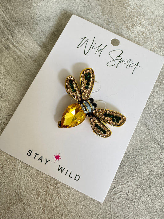 Yellow Bee Brooch