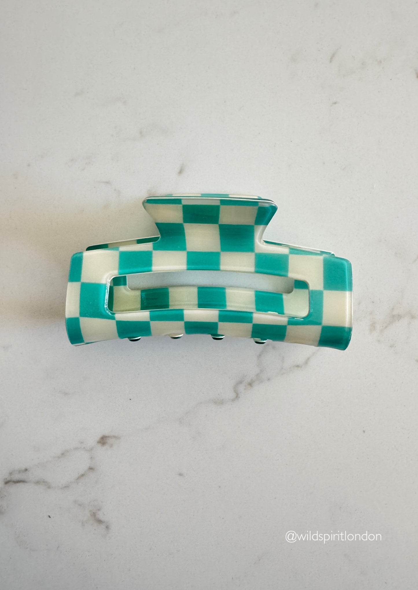 Checker Board Print Hair Claws (Mix 3 Pack)