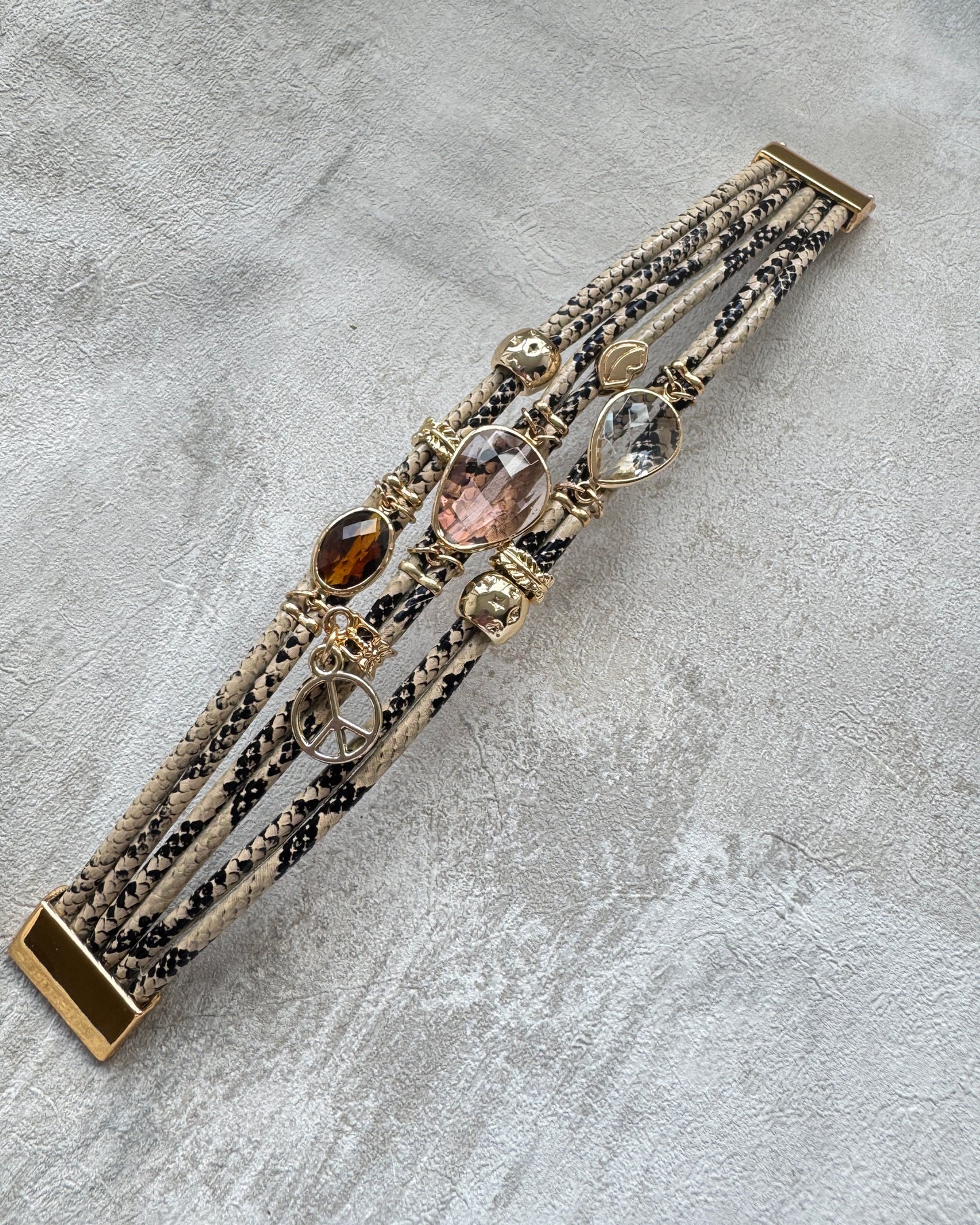 The Snake Jewel Boho Cuff Bracelet