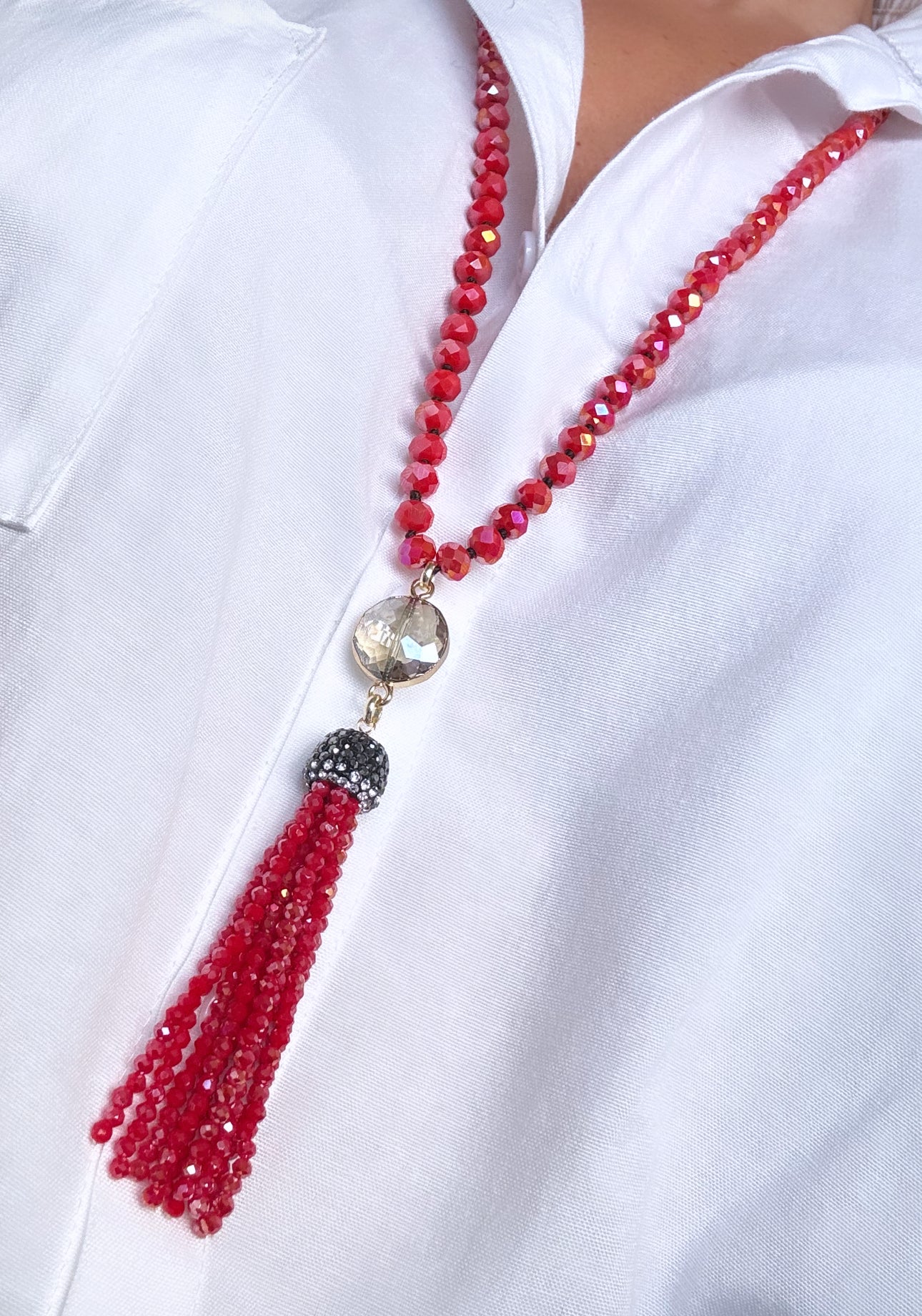 The Red Tassel Necklace