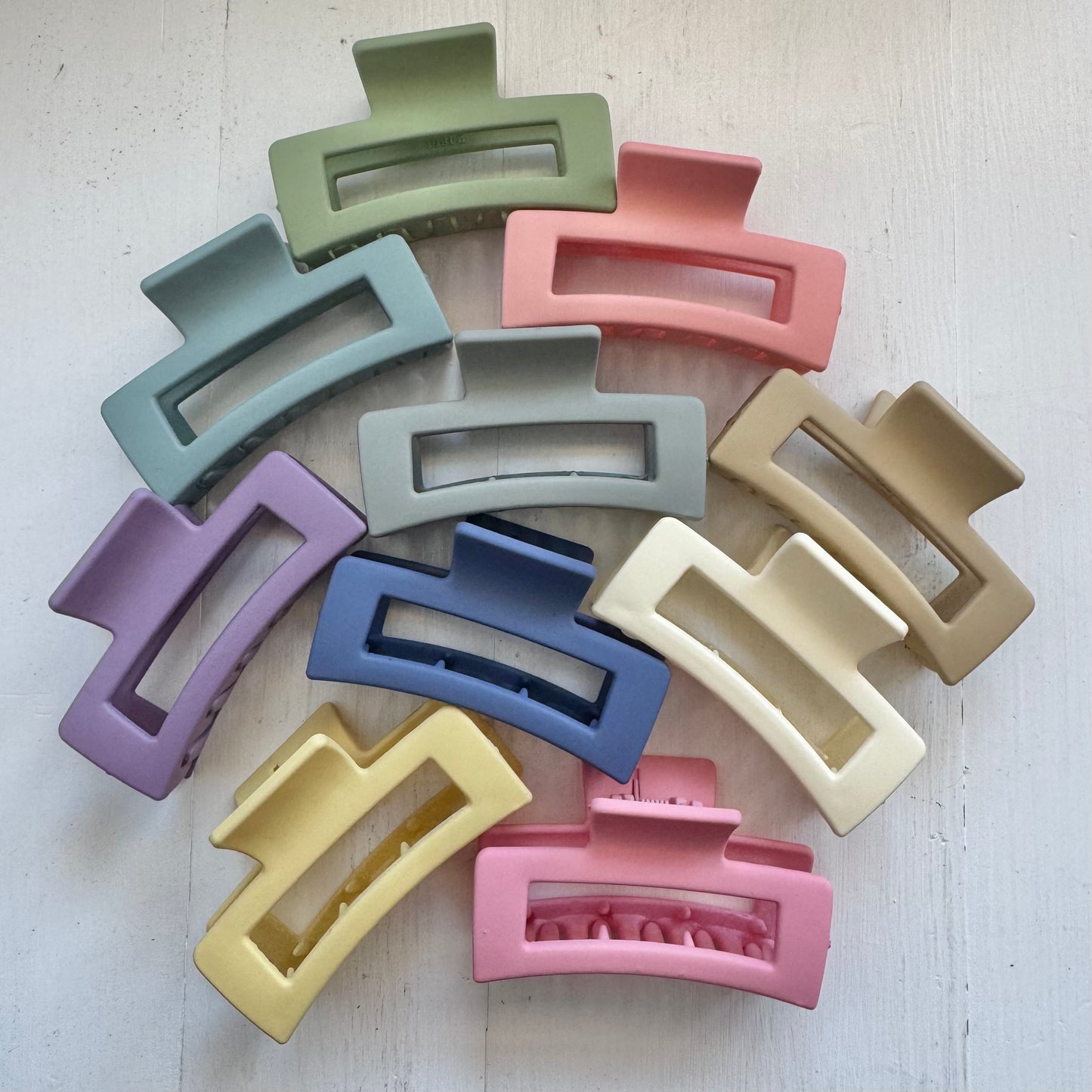 Midi Rectangle Hair Claws (10 Pack) MIX C