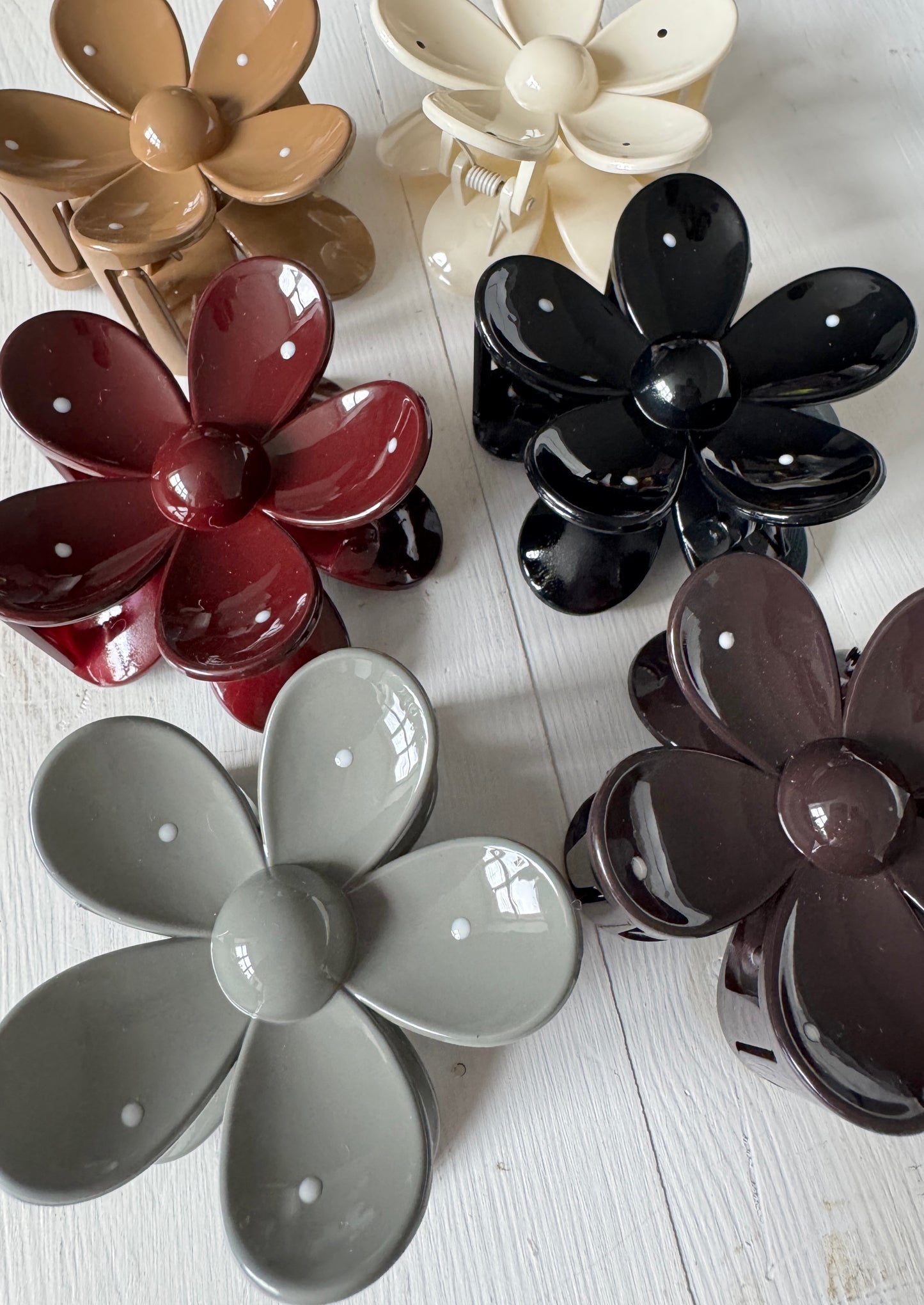 Large Polka Dot Daisy Claws (6 Pk) (Pre-Order Del end Aug)