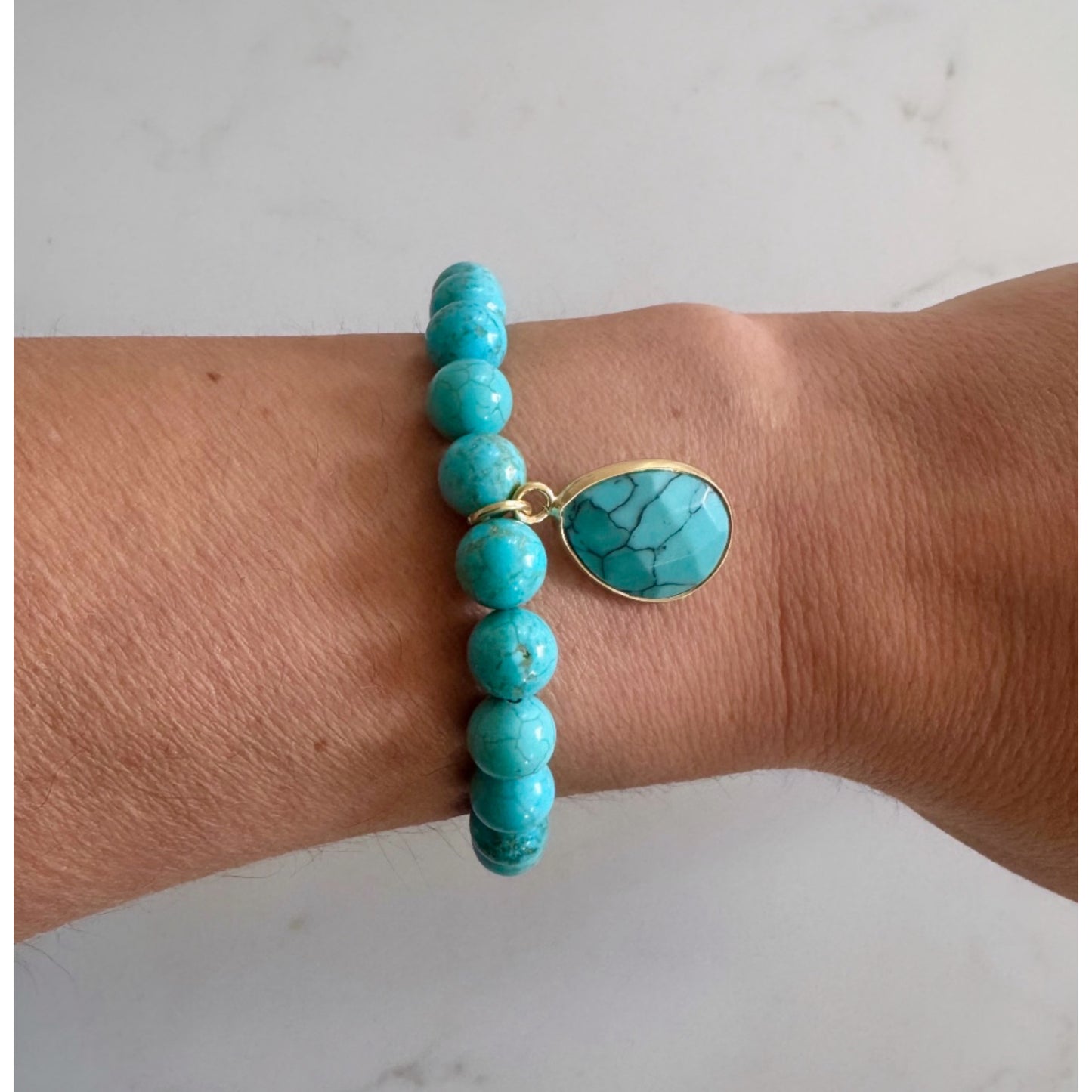 ‘Noa’ Turquoise Boho Beaded Bracelet
