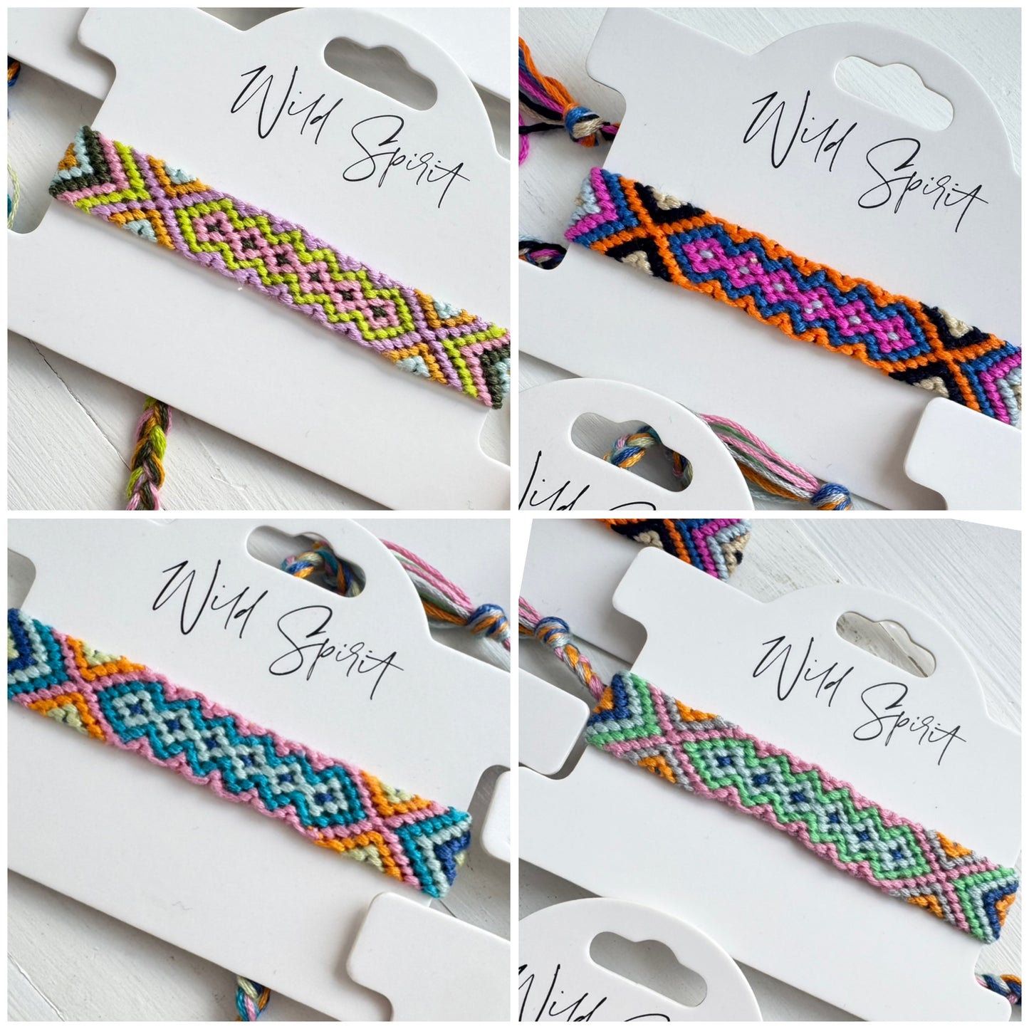 Mixed Pack of 4 Woven Bracelets