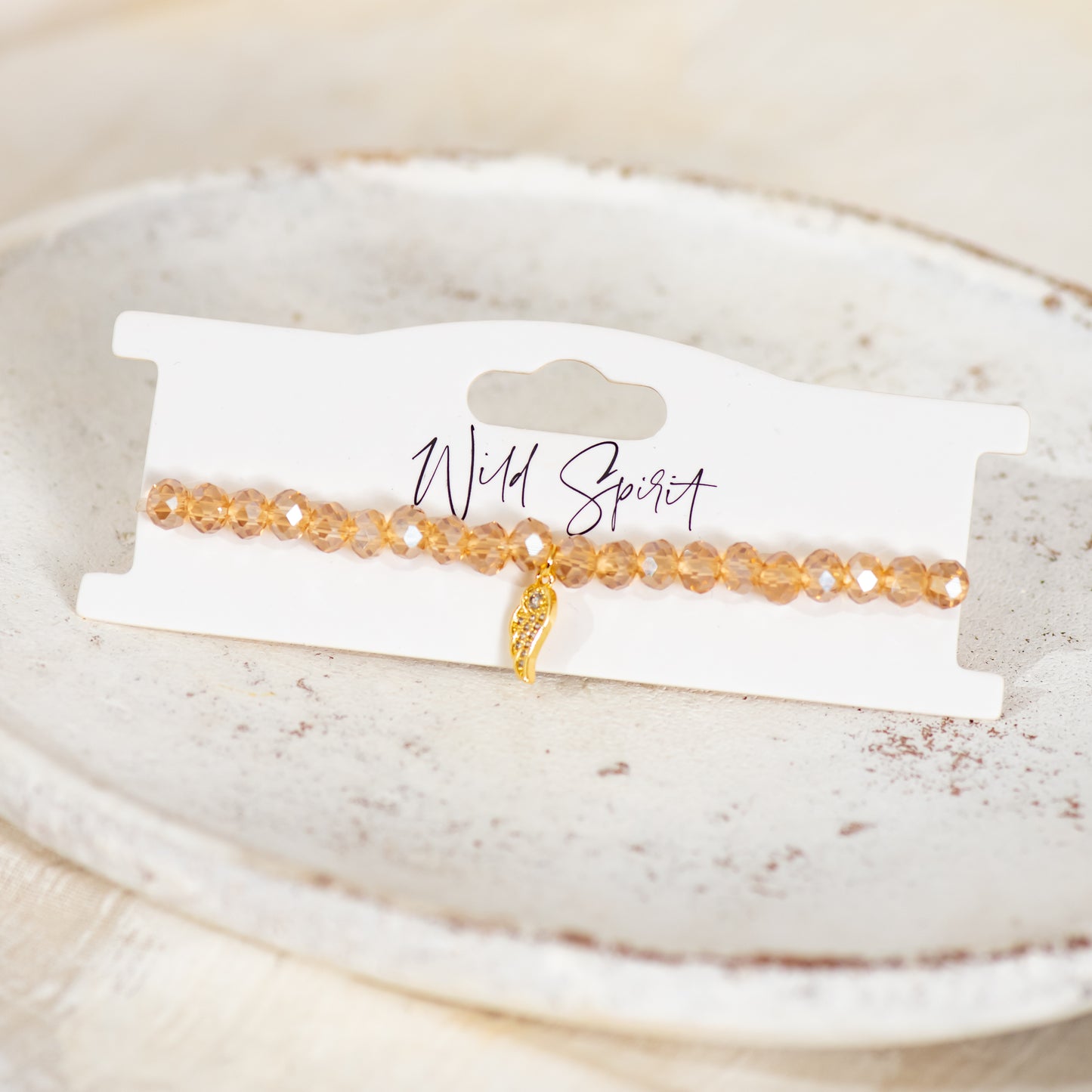 Gold Wing Twilight Charm Bracelet