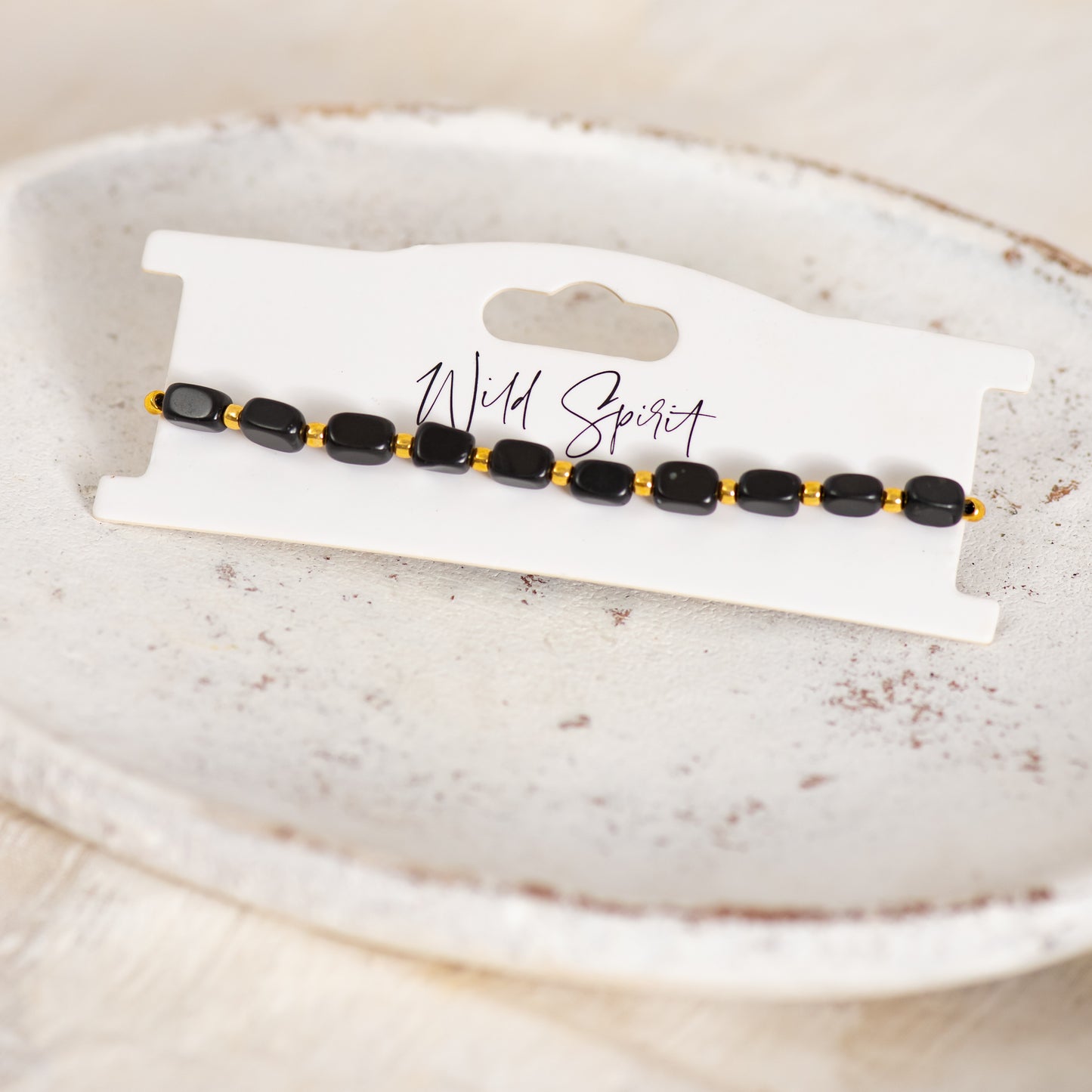 The Black Agate Nomad Bracelet (Pre-order del mid Oct)