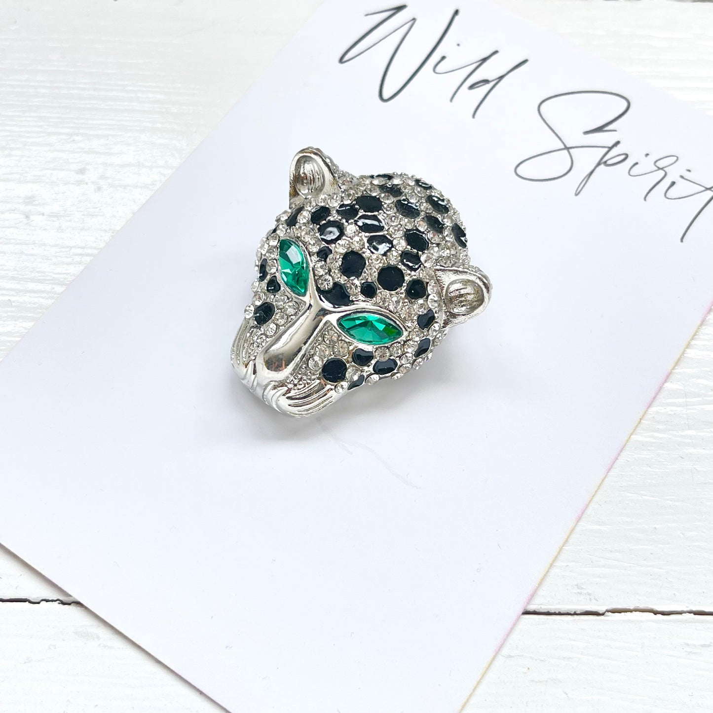 Small Cheetah Head Brooch