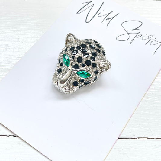 Small Cheetah Head Brooch